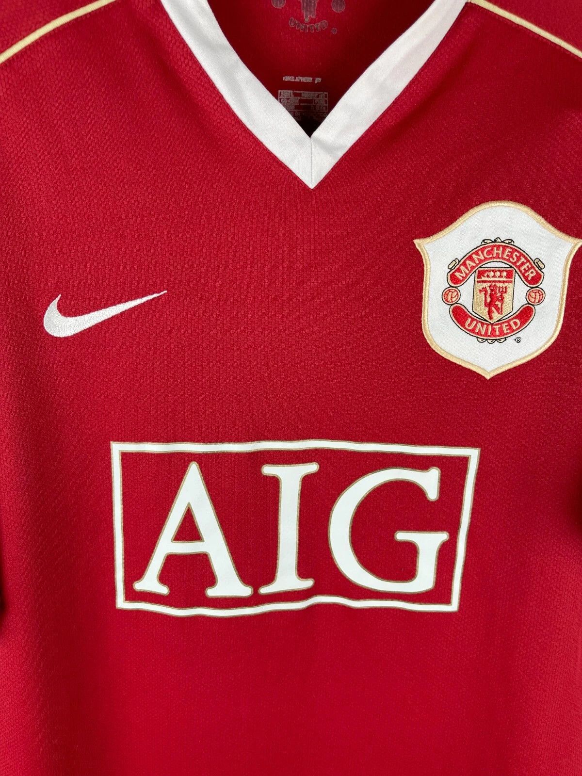 Nike Nike Manchester United 2006 2007 home soccer jersey football Size US L / EU 52-54 / 3 - 6 Thumbnail