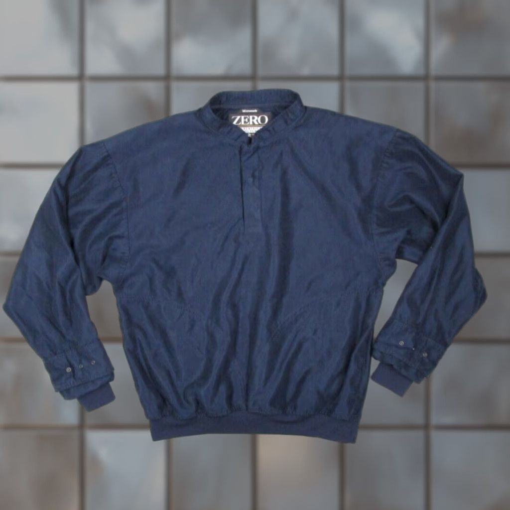 Vintage Zero Restriction Jacket Mens Medium Blue Microsuede 1/4 Snap Pullover Golf Size US M / EU 48-50 / 2 - 1 Thumbnail