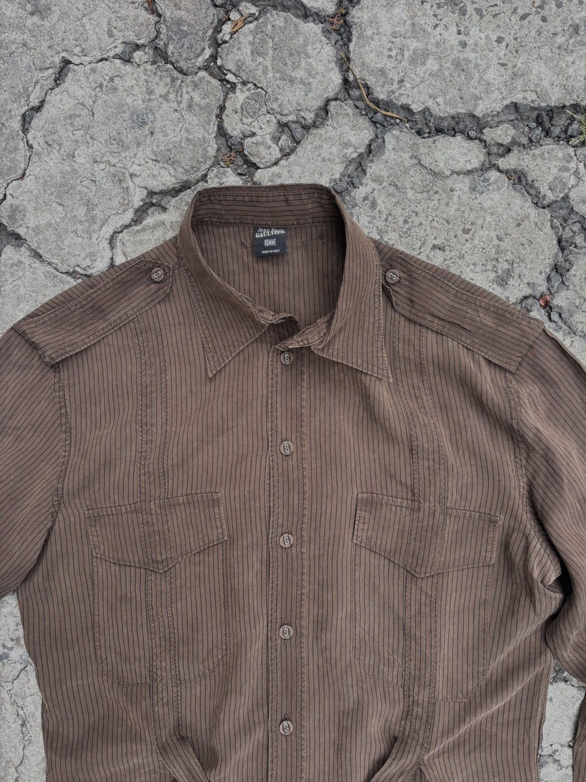 Jean Paul Gaultier Vintage Shirt Button Brown