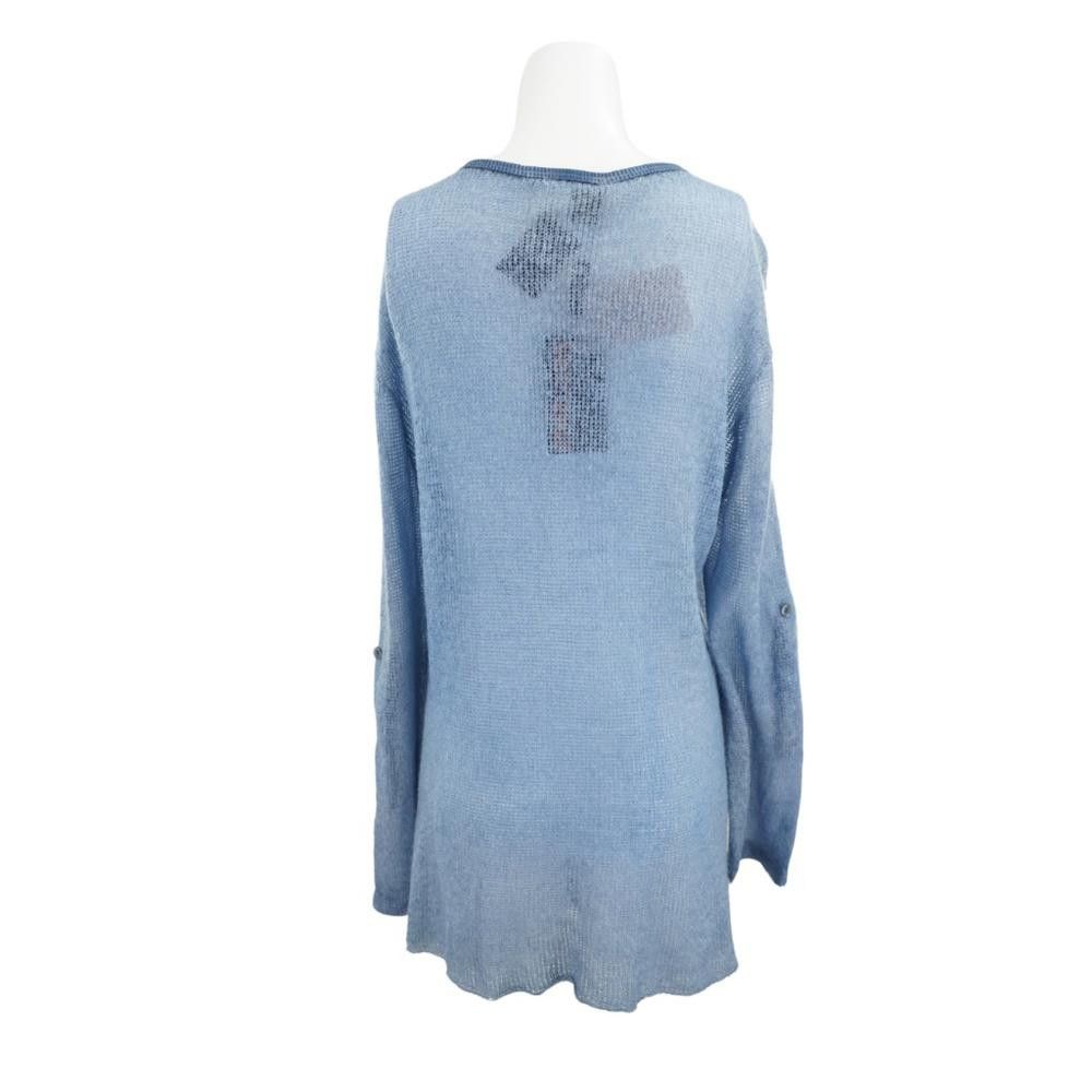 Roberto Cavalli NWT Roberto Cavelli Blue Long Sleeve Sweater Size L / US 10 / IT 46 - 6 Thumbnail