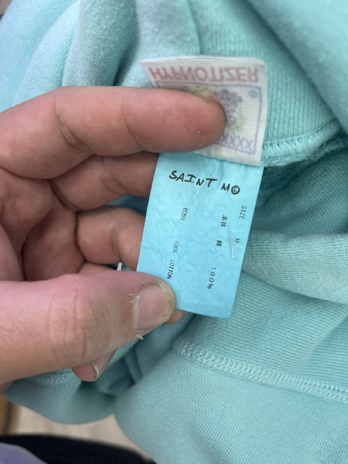 Saint Michael Saint Michael (Tiffany blue) hoodie Size US XL / EU 56 / 4 - 4 Thumbnail