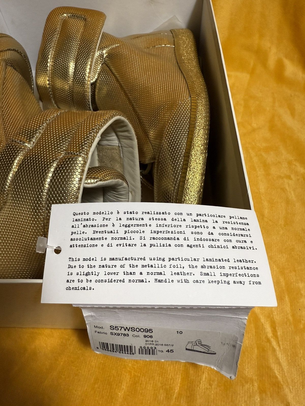 Maison Margiela Maison Margiela Future High Gold Leather Size US 12 / EU 45 - 9 Thumbnail