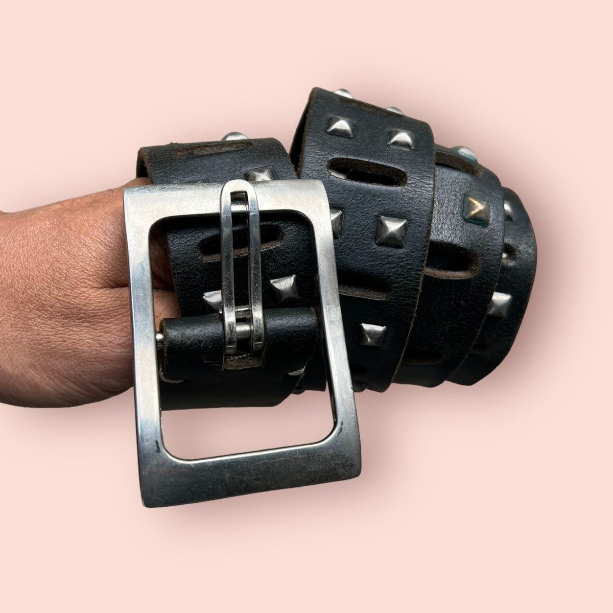 Leather × Seditionaries × Vintage VINTAGE JAPAN STUDDED LEATHER BELT Size ONE SIZE - 6 Thumbnail