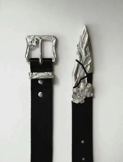 Leather Western Sword Belt – Carved Blade Detail, Y2K Style Size ONE SIZE - 6 Thumbnail