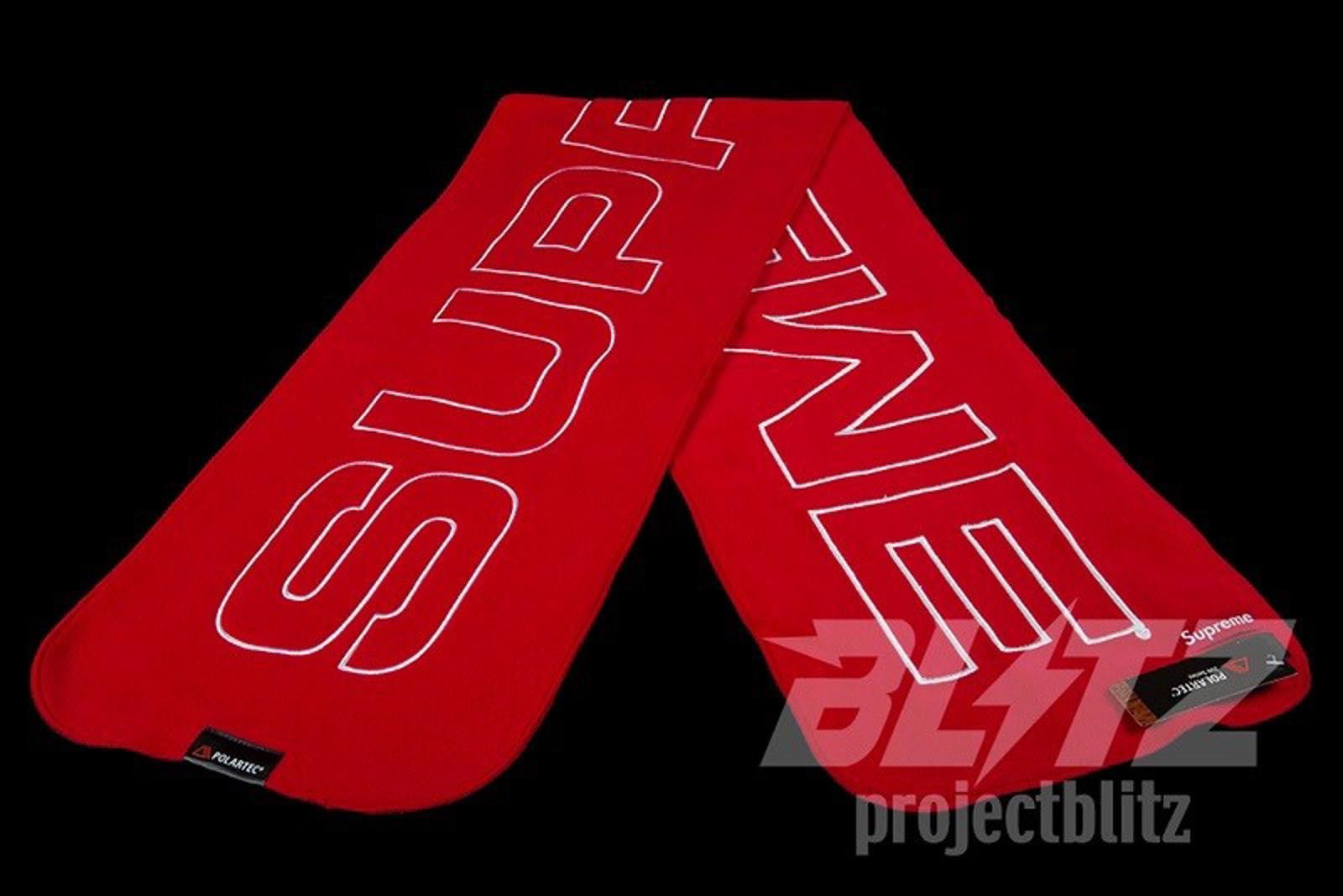 Supreme FW17 SUPREME POLARTEC LOGO SCARF RED 2017 Size ONE SIZE - 2 Thumbnail