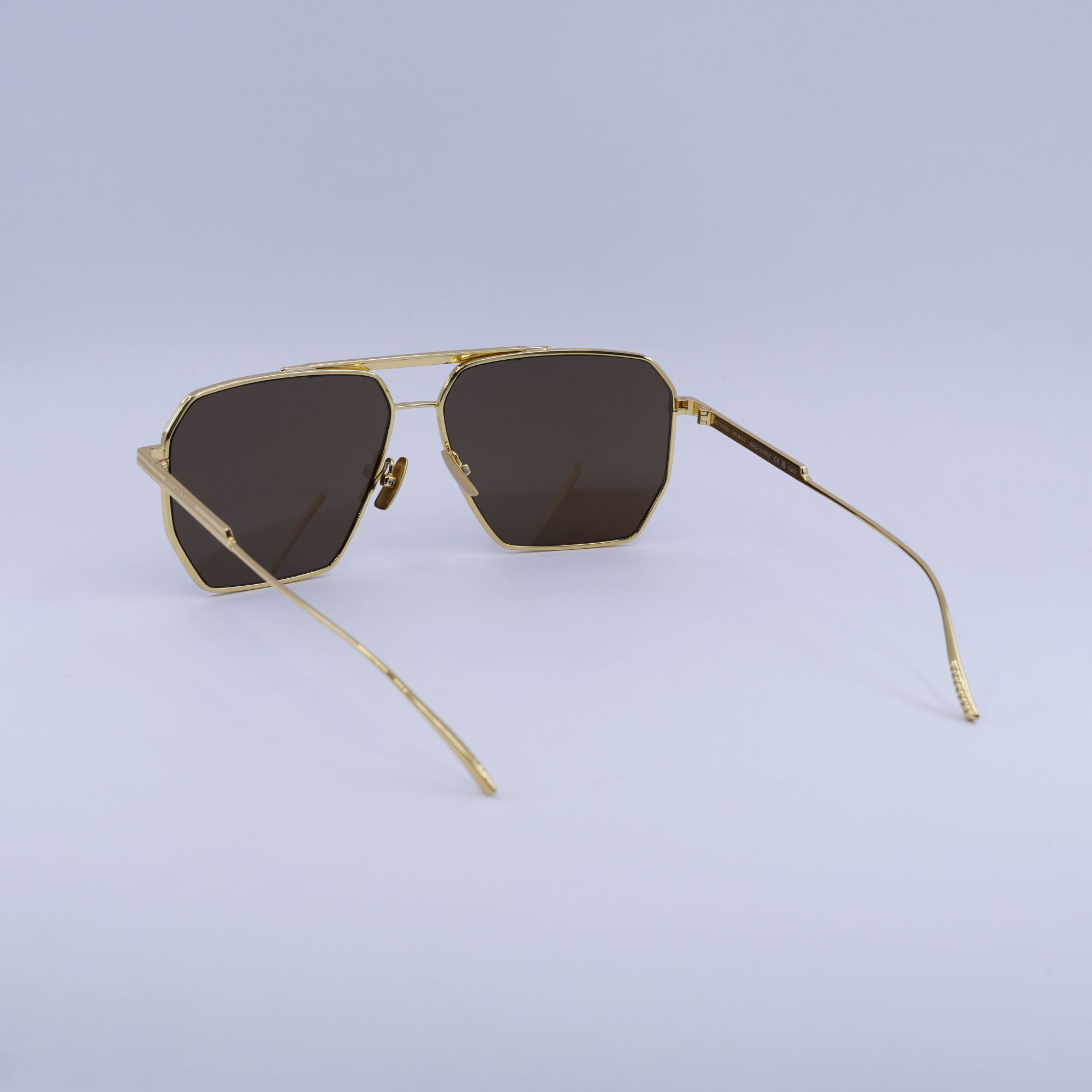 Bottega Veneta Bottega Veneta BV1012S 003 Sunglasses Gold Aviator Frame Size ONE SIZE - 5 Thumbnail