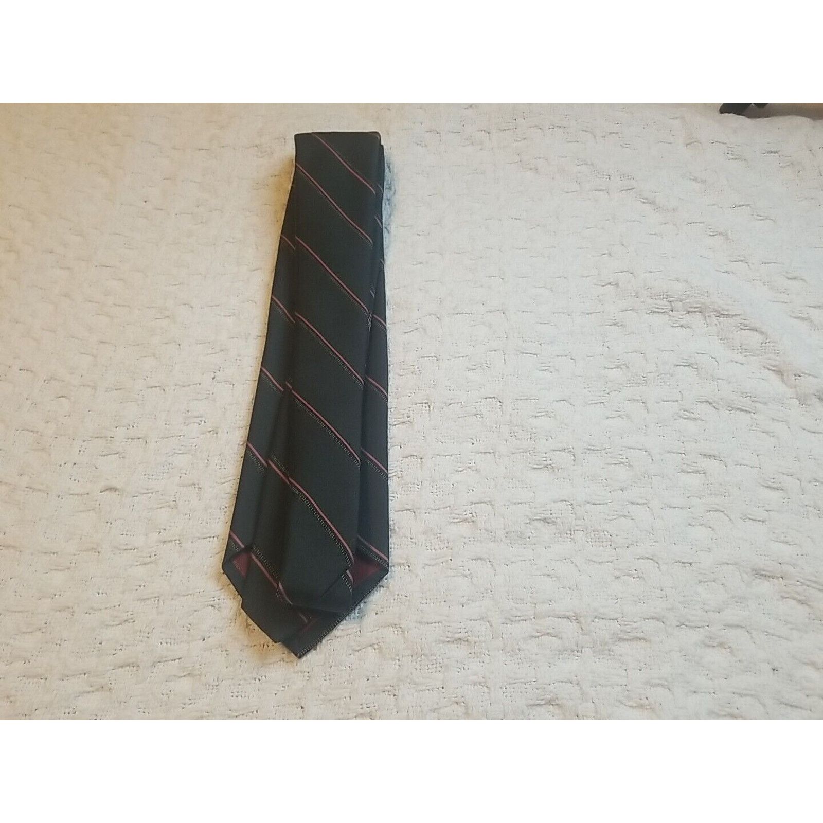 (di)vision YSL Yves Saint Laurent Vintage Mens Blue Pink Pinstripe Tie Size ONE SIZE - 5 Thumbnail