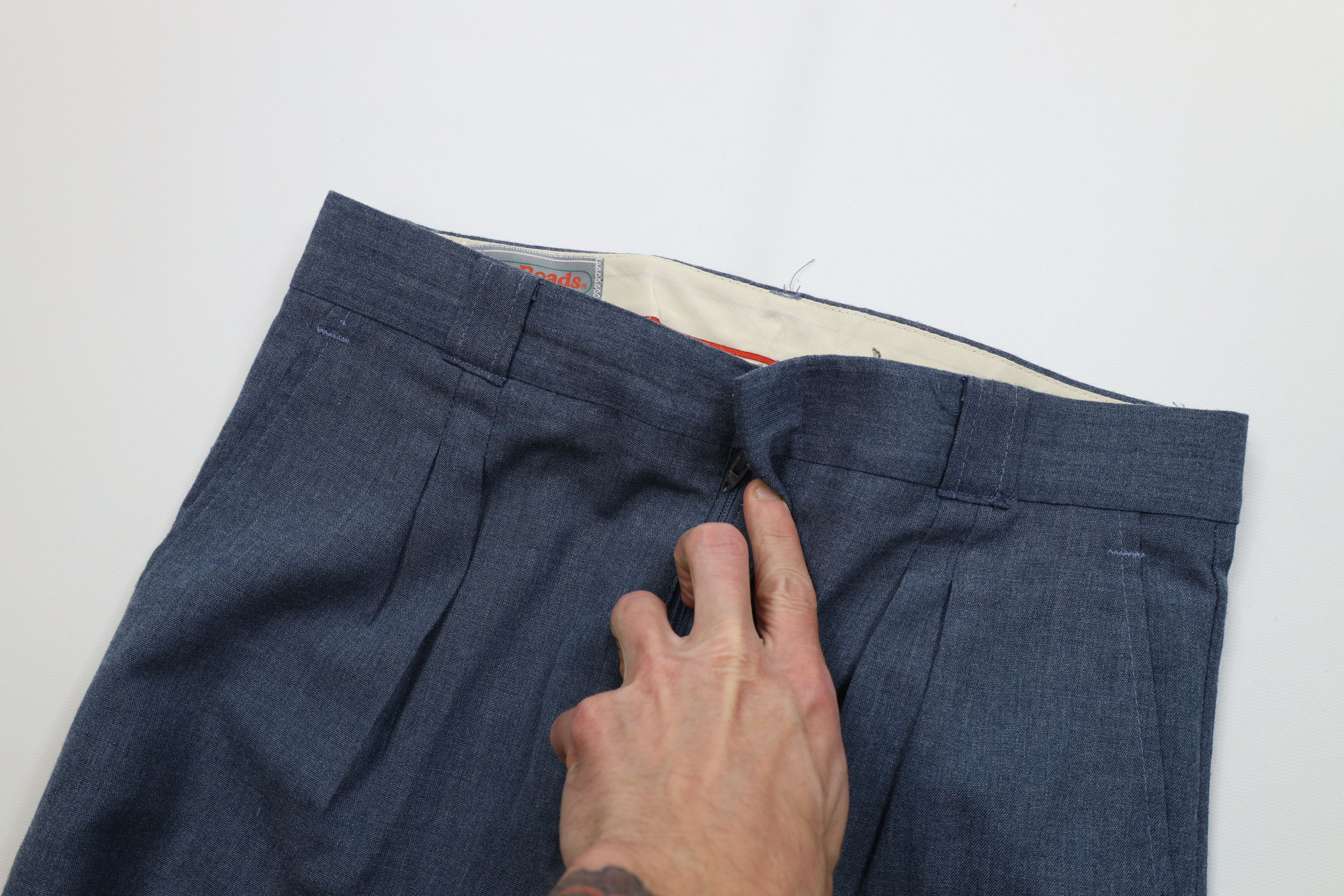 Vintage Vintage 70s Streetwear Lightweight Wool Chambray Pants USA Size US 30 / EU 46 - 6 Thumbnail