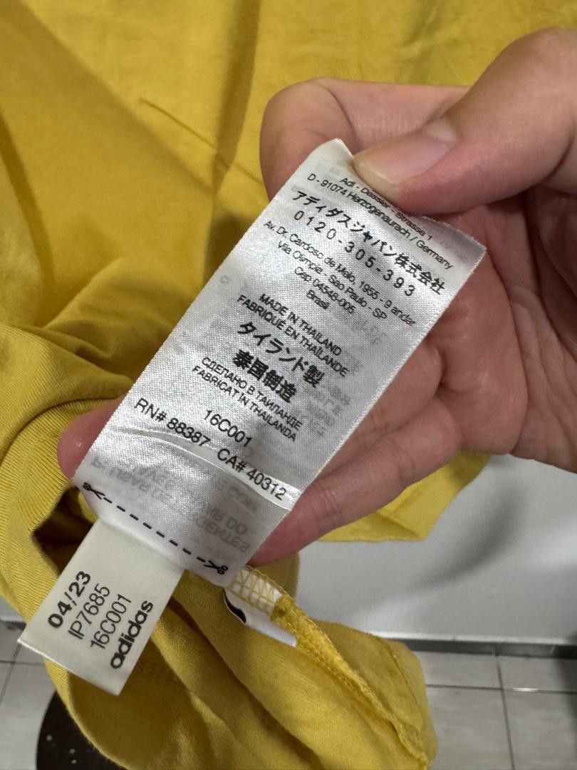 Adidas × Yohji Yamamoto Adidas Y3 Yohji Yamamoto Mustard Tee Size US L / EU 52-54 / 3 - 7 Thumbnail