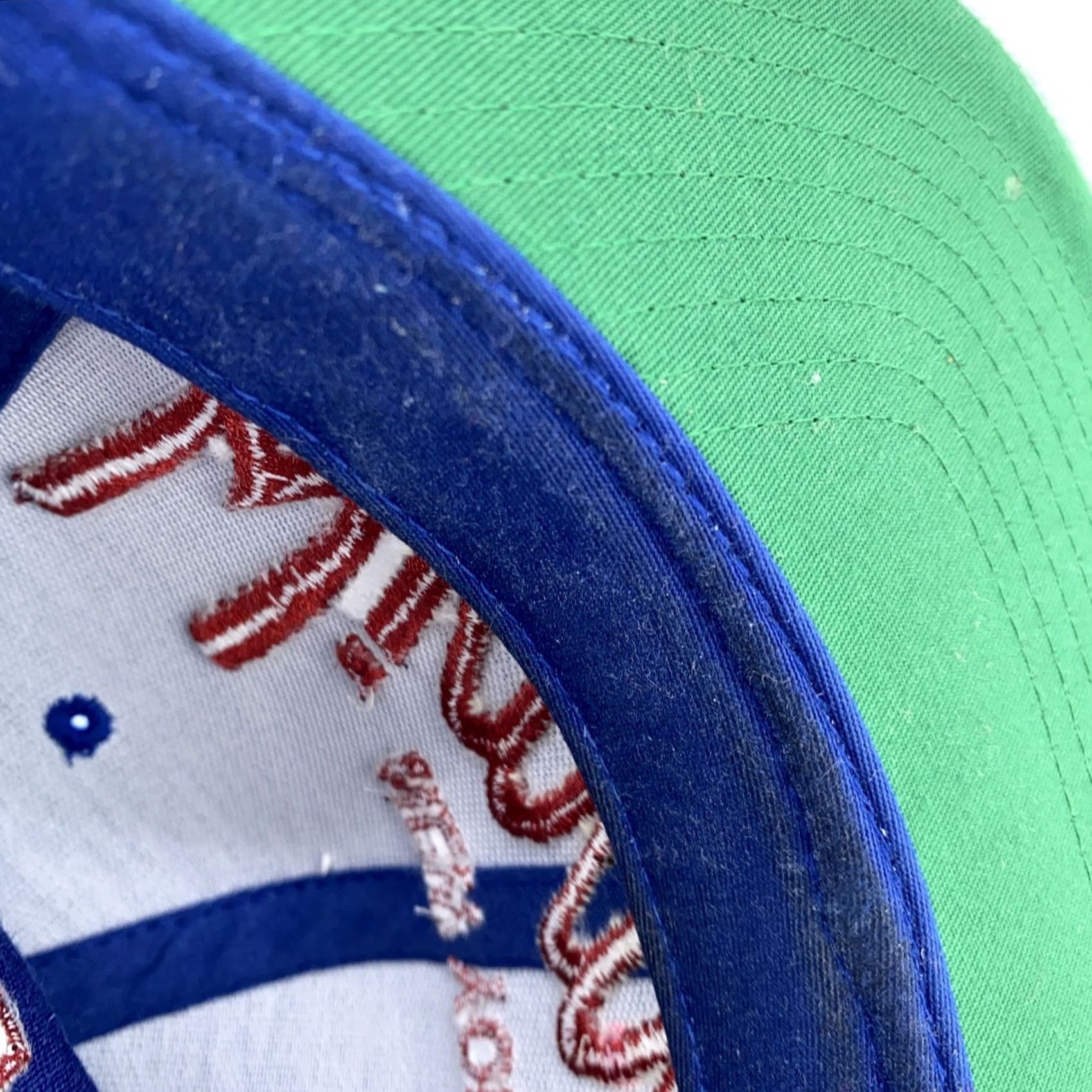 Vintage RWTW Hat Cap Snap Back Mens Blue Red Embroidered Winners Green Brim Casual Travel Classic Sports City Twill Polyester Adjustable Size ONE SIZE - 6 Thumbnail
