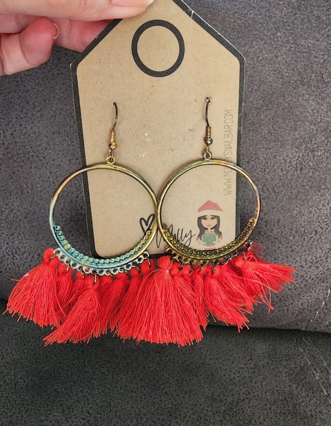 Other NIP LANTAI Red Bohemian Tassel Earrings Set-Trendy Fringe Size ONE SIZE - 1 Thumbnail