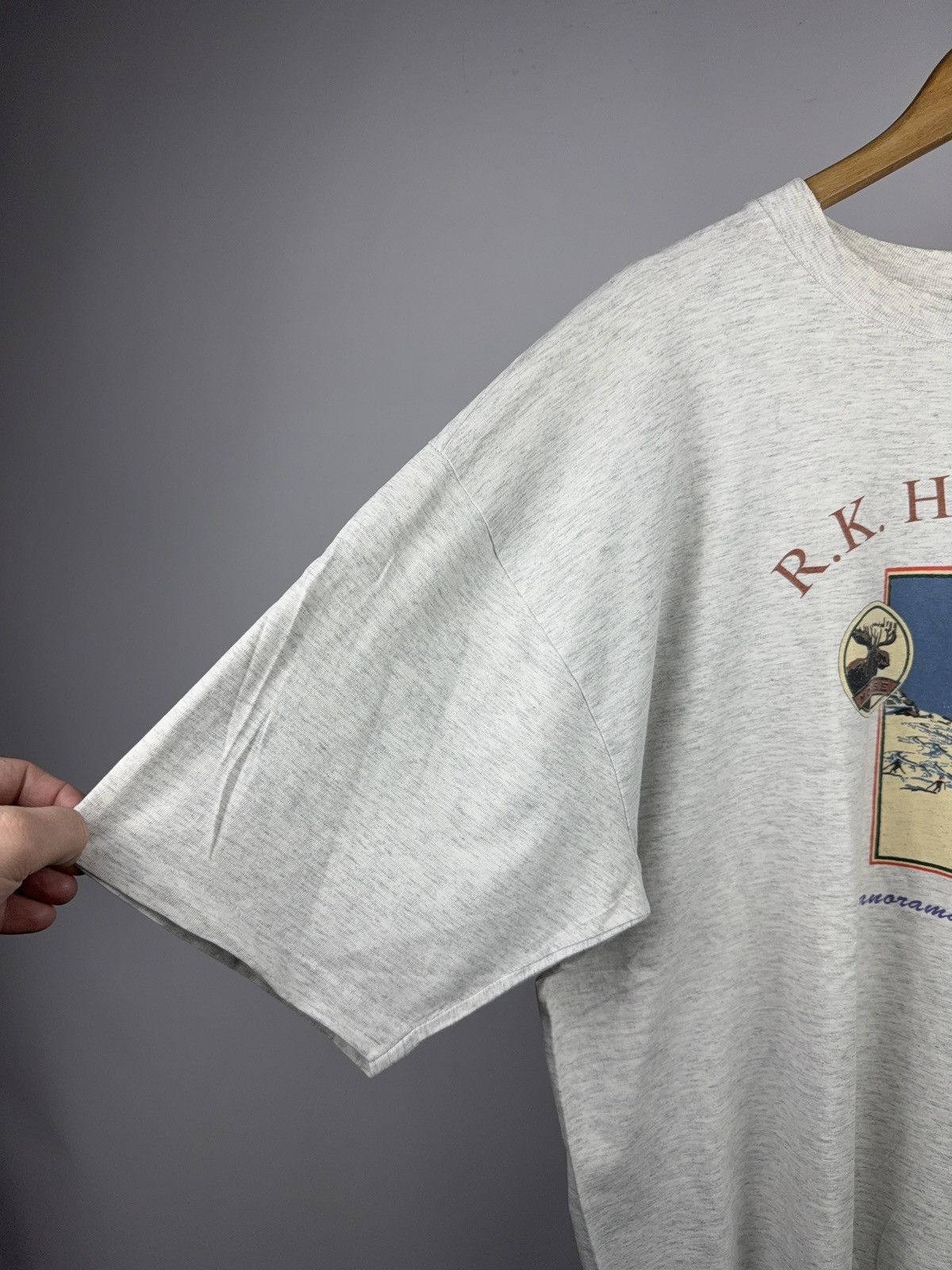 Vintage Vintage 90s Retro Panorama Canada Heli-Ski Graphic T-Shirt Size US L / EU 52-54 / 3 - 7 Thumbnail