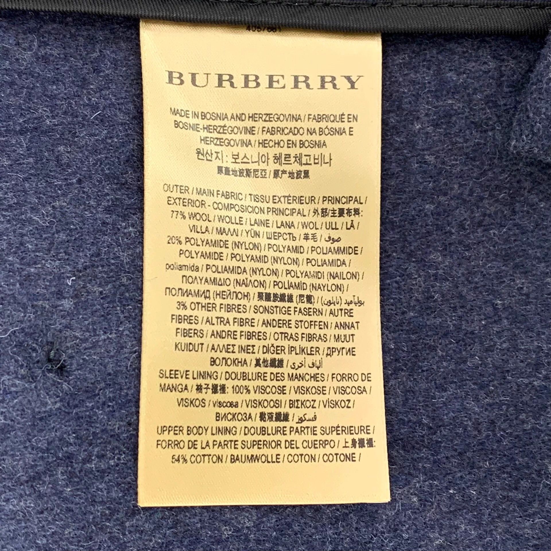Burberry Burberry Blue Stand Collar Single-Breasted Coat 38 S 99% New Size XS / US 0-2 / IT 36-38 - 6 Thumbnail