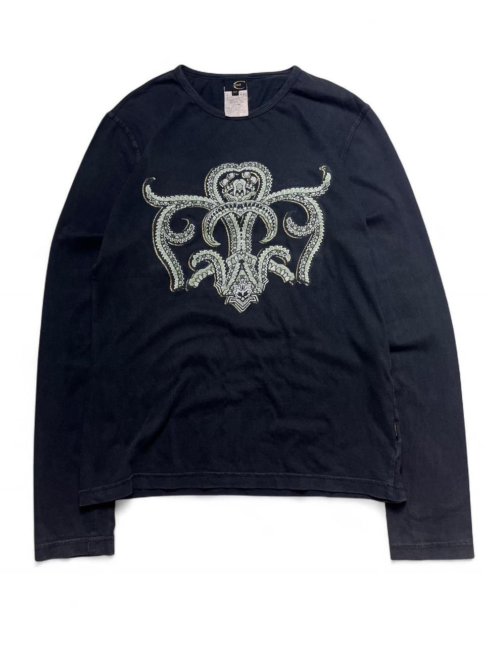 Just Cavalli 2000s y2k just cavalli long sleeve t shirt vintage afflictio Size US L / EU 52-54 / 3 - 1 Thumbnail