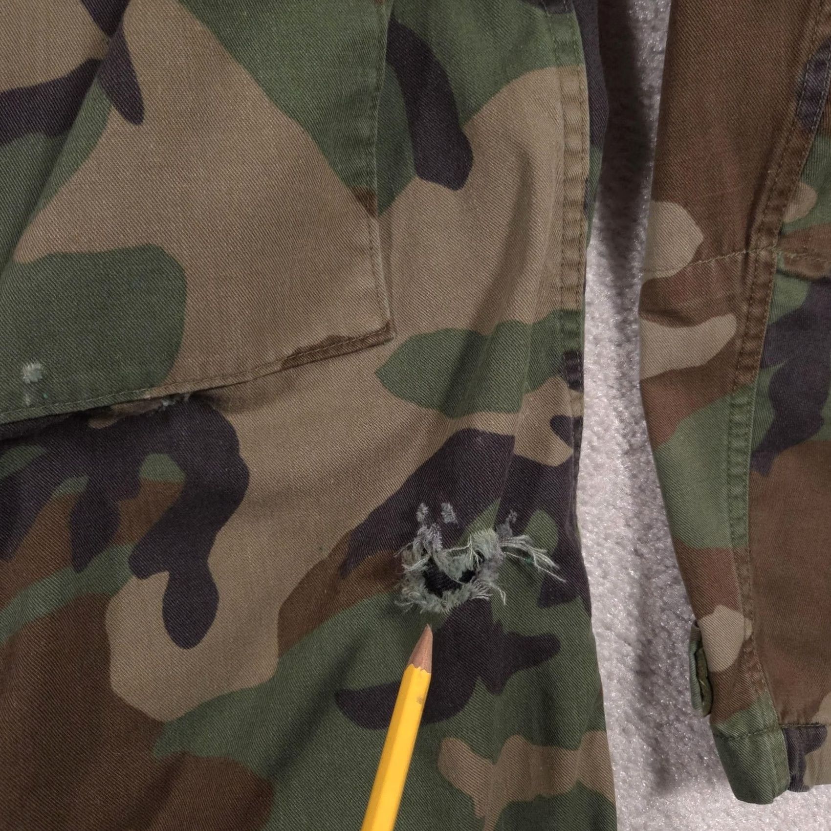 Vintage VINTAGE Isratex Jacket Mens M Woodland Camo Military Cotton-Blend Full Zip Pockets 80s Mens Size US M / EU 48-50 / 2 - 7 Thumbnail