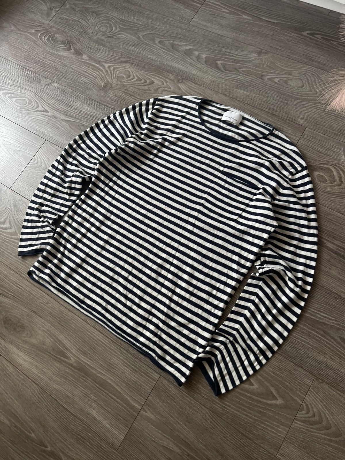 Japanese Brand × Samsoe Samsoe ‼️Archival Samsoe Samsoe Stripes Y2k Opium Long Sleeve Tee‼️ Size US XL / EU 56 / 4 - 2 Thumbnail