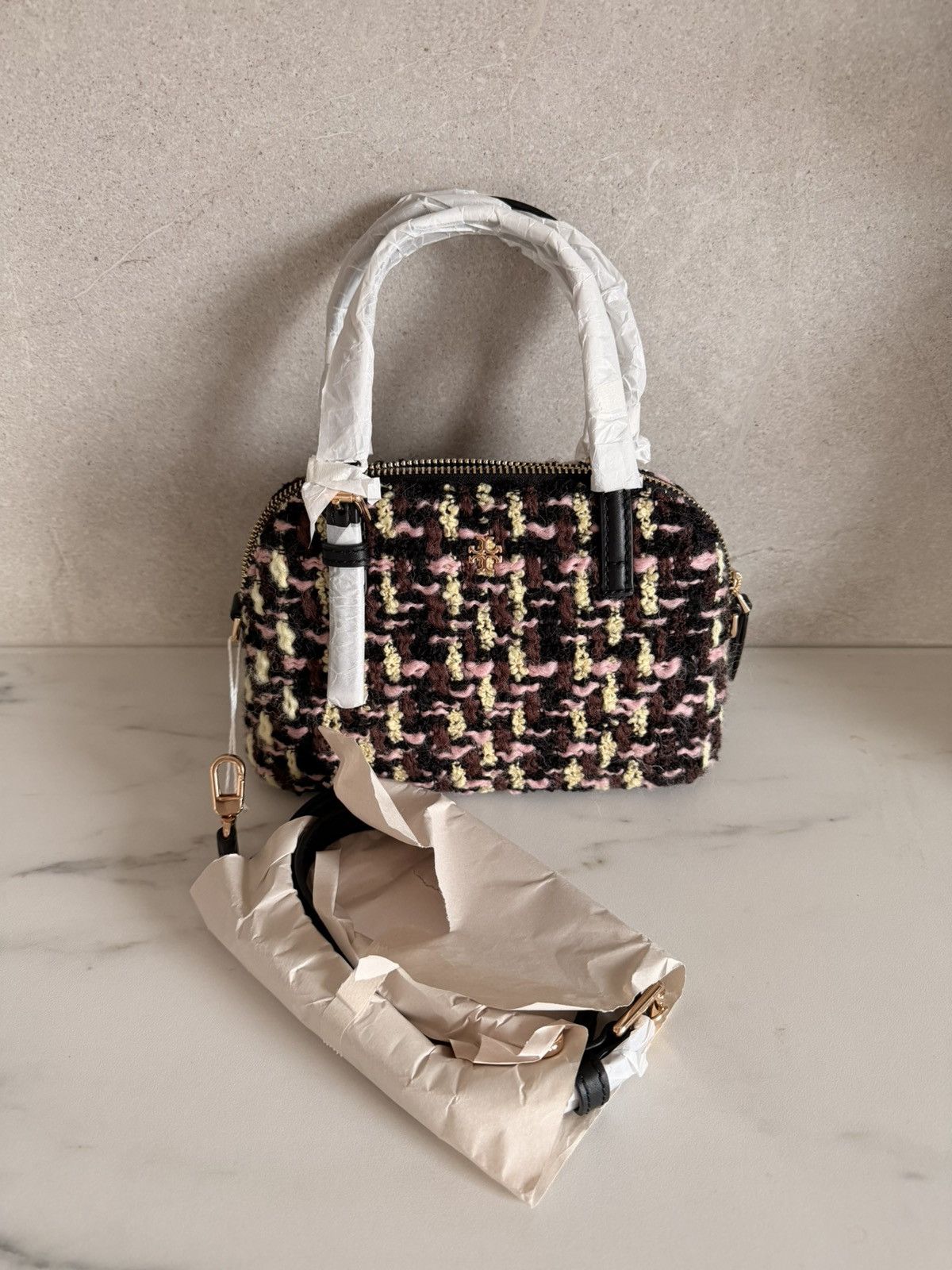 Tory Burch Tory Burch emerson tweed domr satchel Size ONE SIZE - 2 Thumbnail
