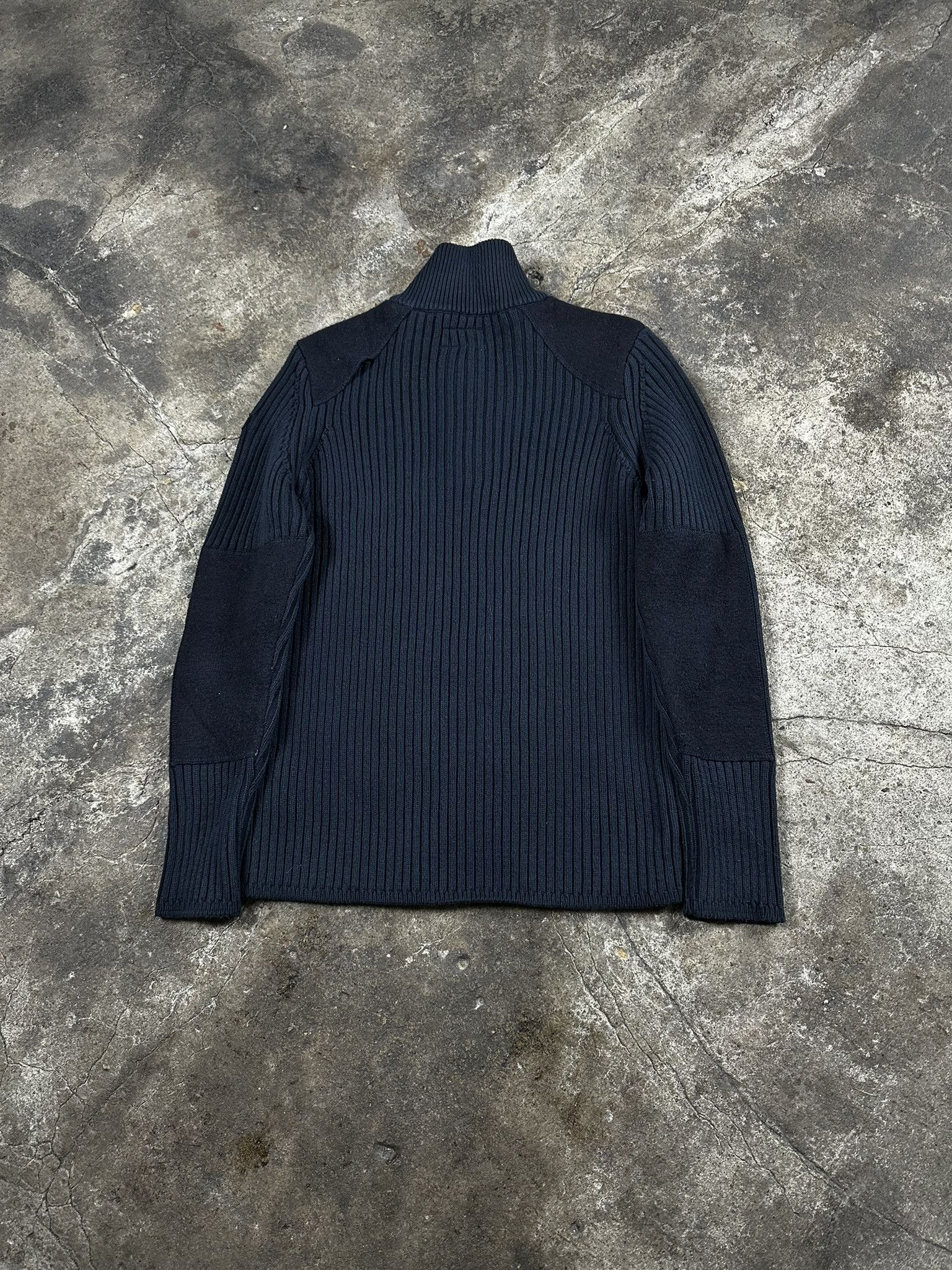 Schott Vintage Schott Cotton Cable Quaterzip Sweater Navy Size US S / EU 44-46 / 1 - 5 Thumbnail