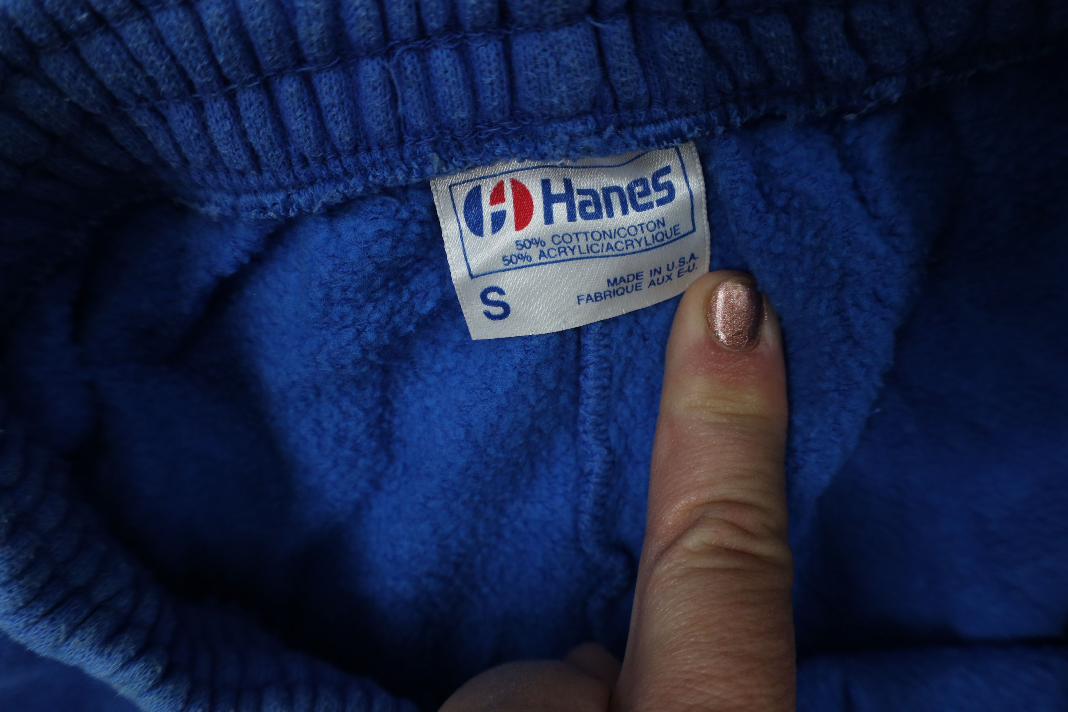 Hanes Vintage 80s 90s Hanes Sweatpants Joggers Royal Blue USA Size US 32 / EU 48 - 7 Thumbnail