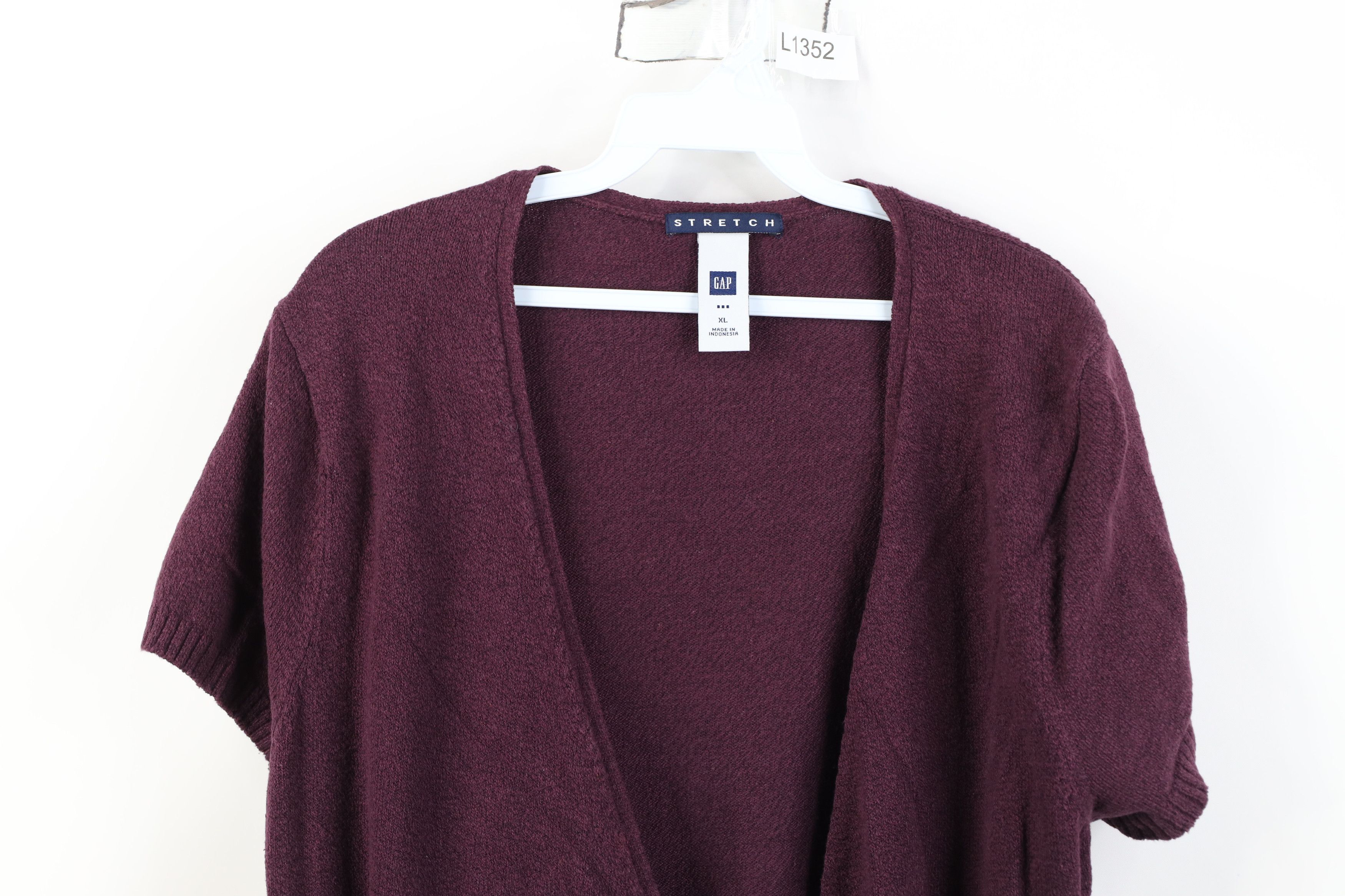 Gap Vintage Y2K Gap Knit Babydoll Tie Wrap Sweater Purple Size XL / US 12-14 / IT 48-50 - 2 Thumbnail