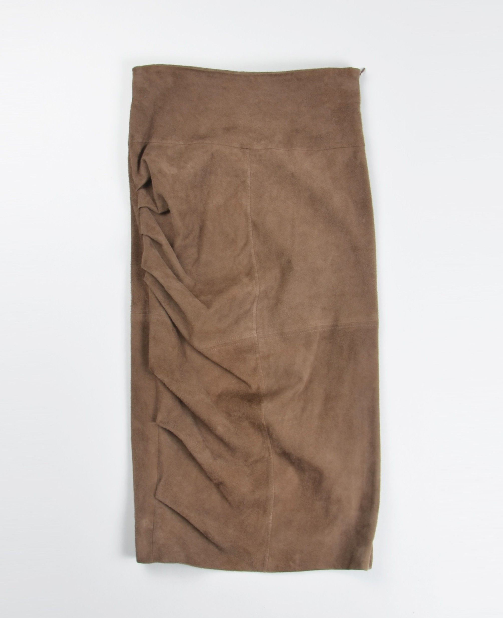 Brunello Cucinelli Brunello Cucinelli Brown Suede Pencil High Waist Skirt Size 27" / US 4 / IT 40 - 4 Thumbnail