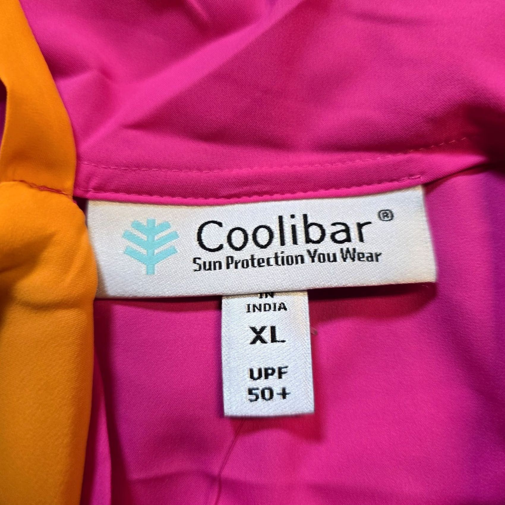 Pinko VINTAGE Coolibar Dress Women XL Pink Orange Vizcaya Wrap Stretch UPF Capsule Beachy Size XL / US 12-14 / IT 48-50 - 4 Thumbnail