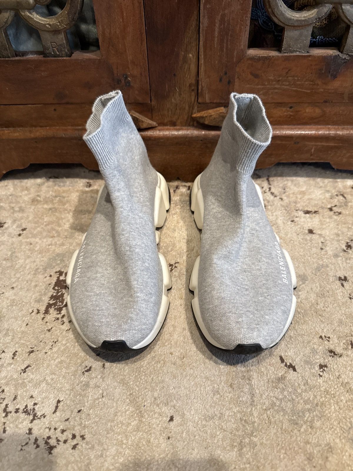 Balenciaga Balenciaga gray slip on shoes Size US 8 / IT 38 - 1 Thumbnail