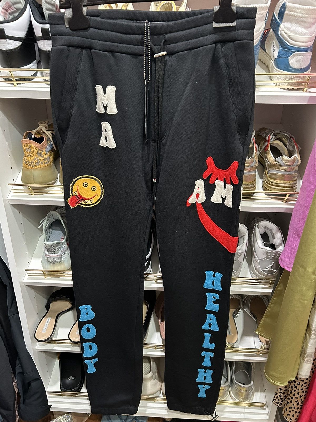 Amiri × Designer Amiri Healthy Mind/Body sweatpants🔥Rare🔥 Size US 32 / EU 48 - 1 Thumbnail