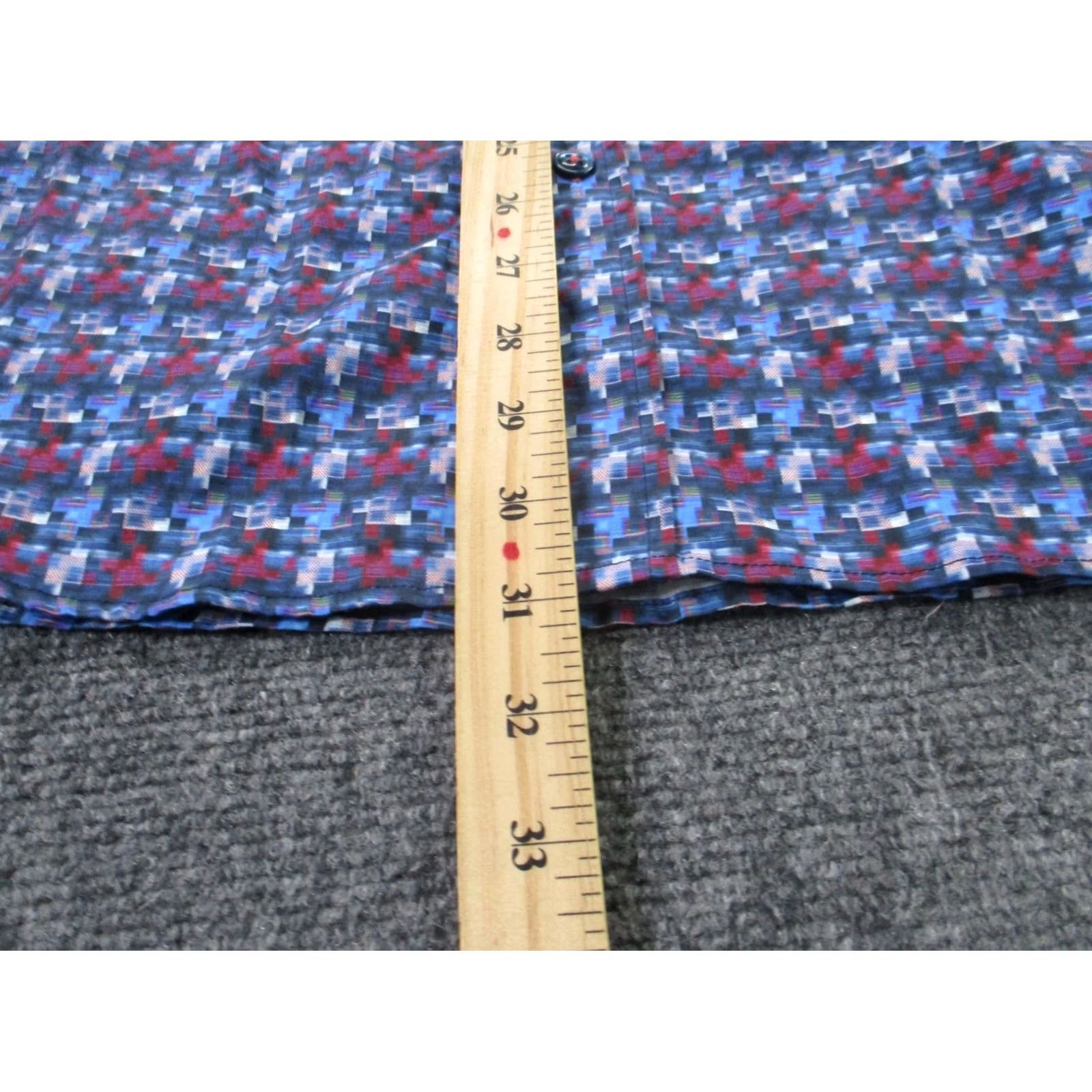 Robert Graham Robert Graham Shirt Mens XL Red Blue Modern Americana Business Tailored Fit Size US XL / EU 56 / 4 - 4 Thumbnail