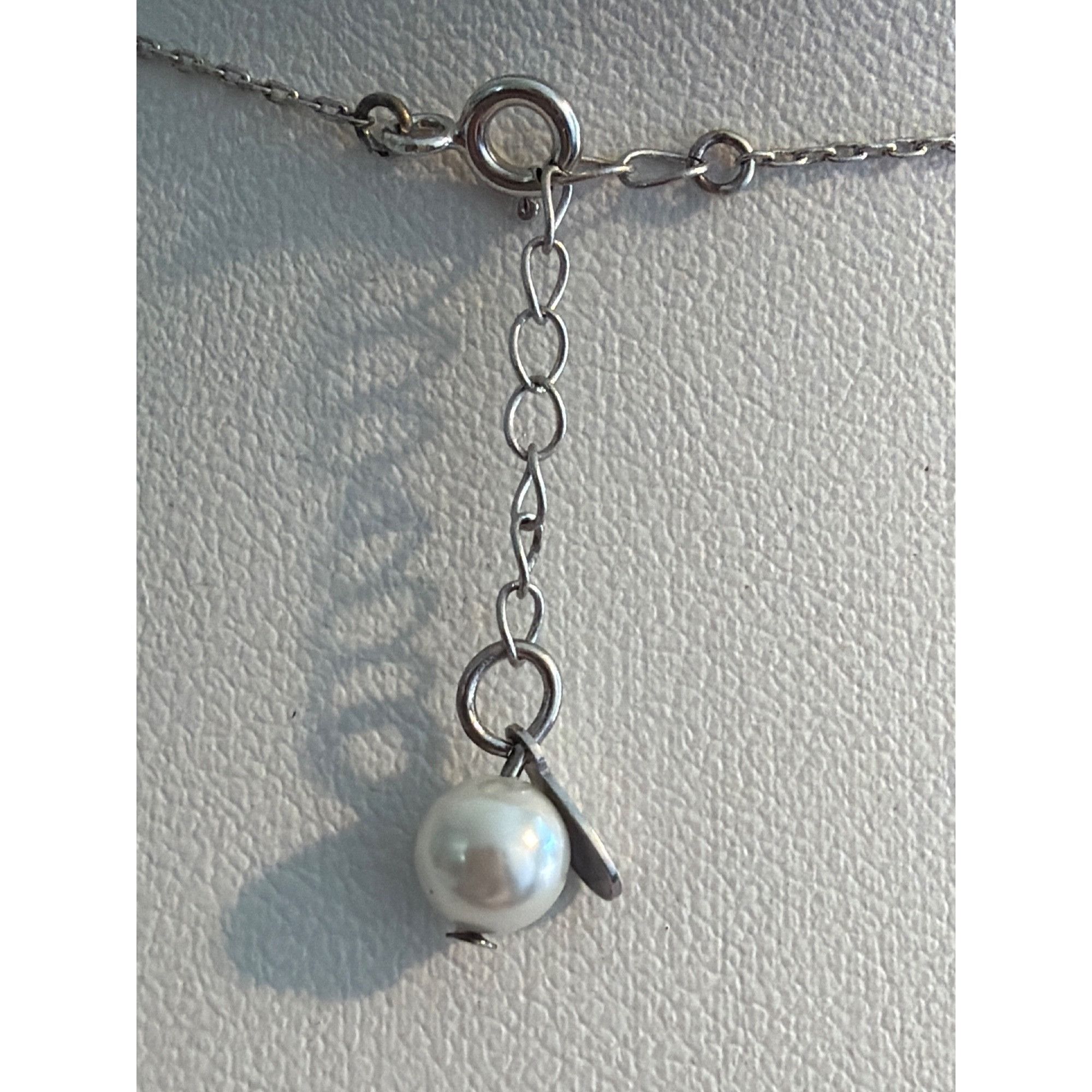 Other Sterling Silver Faux Pearl Necklace IHS Chalice Pendant Firs Size ONE SIZE - 4 Thumbnail