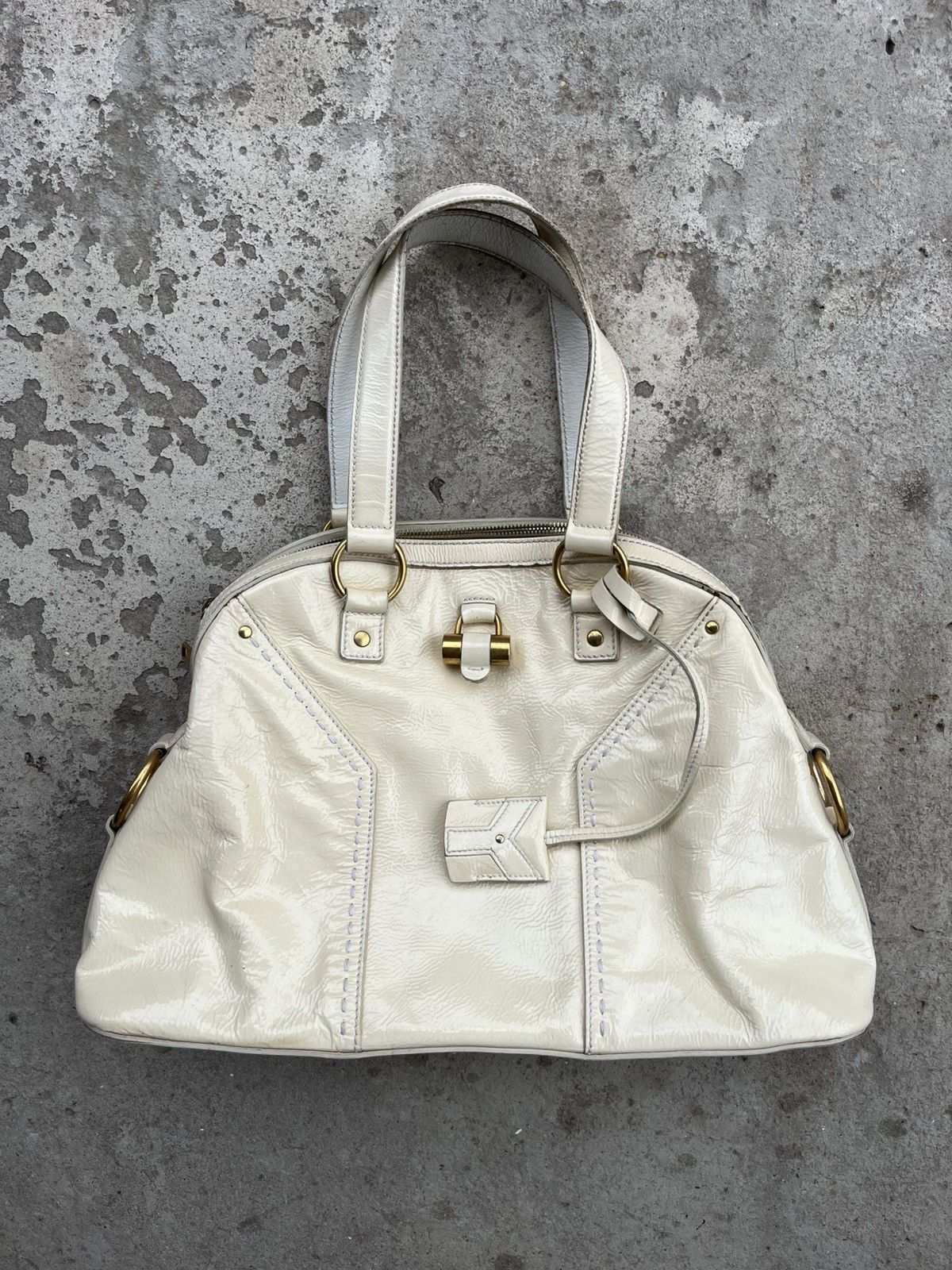 Saint Laurent Paris × Yves Saint Laurent Yves Saint Laurent Rive Gauche YSL Muse Leather Tote Bag Size ONE SIZE - 1 Thumbnail