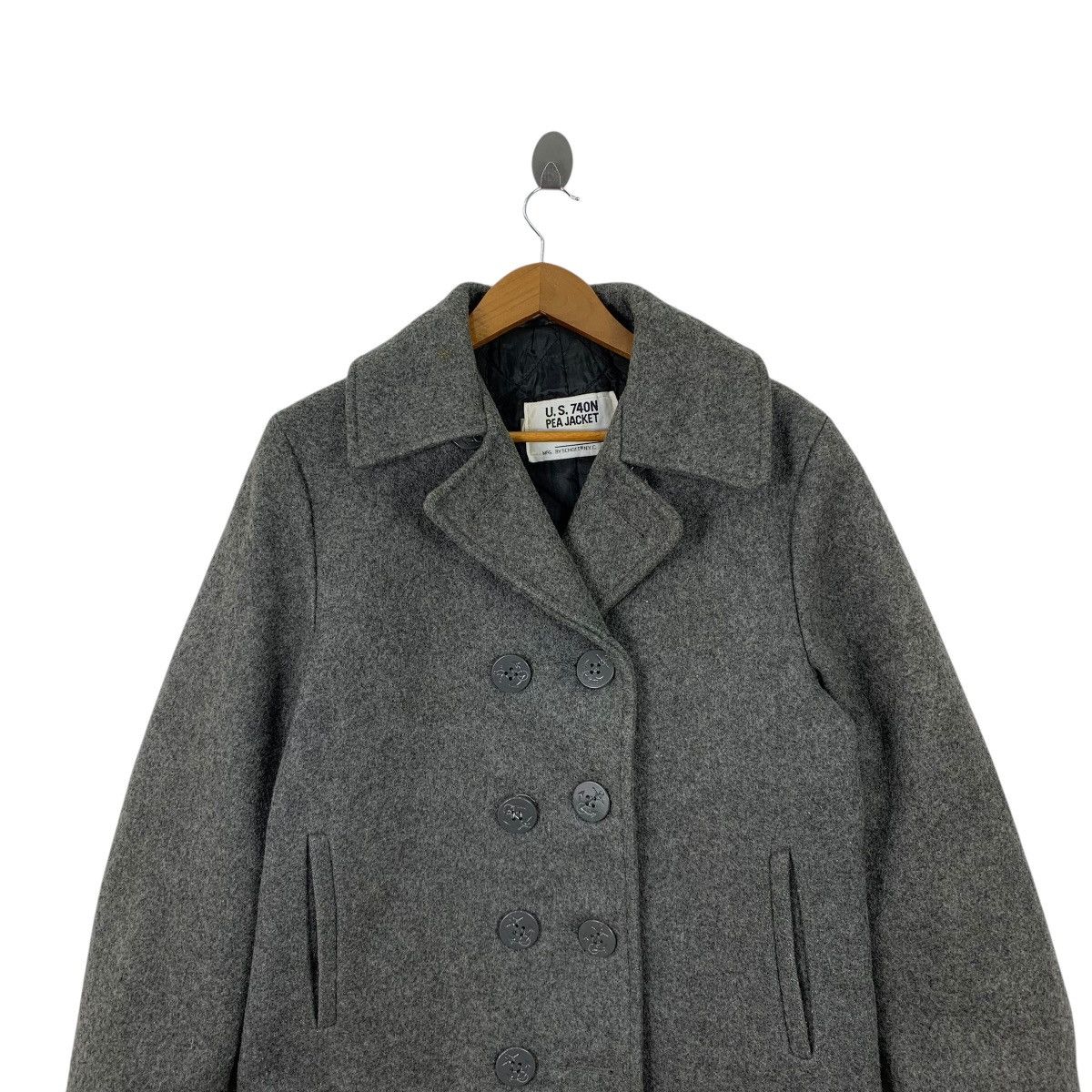 Schott Vintage SCHOTT US 740N Made In Usa Army Wool Peacoat Jacket Size US S / EU 44-46 / 1 - 4 Thumbnail