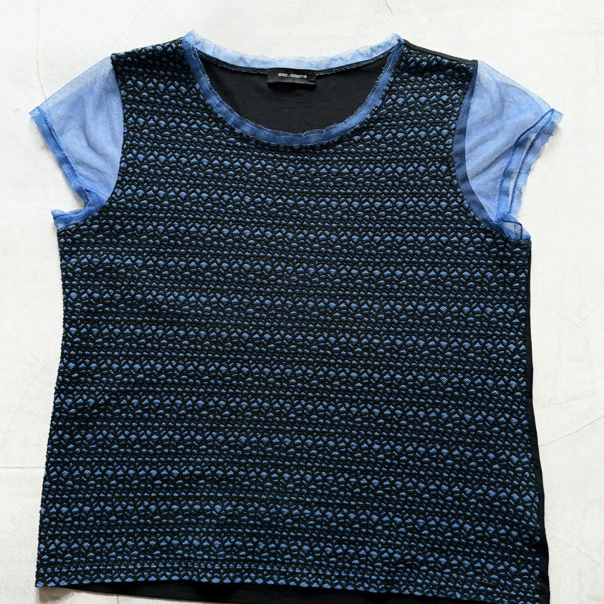 Cop Copine Cop Copine Mesh Y2K T-Shirt Tee Size L / US 10 / IT 46 - 3 Thumbnail