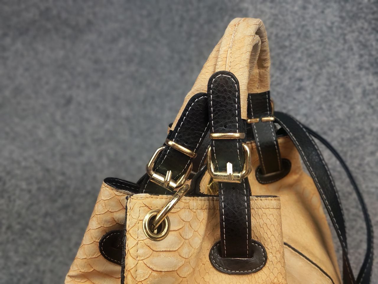 Chloe Vintage 90's Chloe Style bag snakeskin texture handles Y2K Size ONE SIZE - 10 Thumbnail