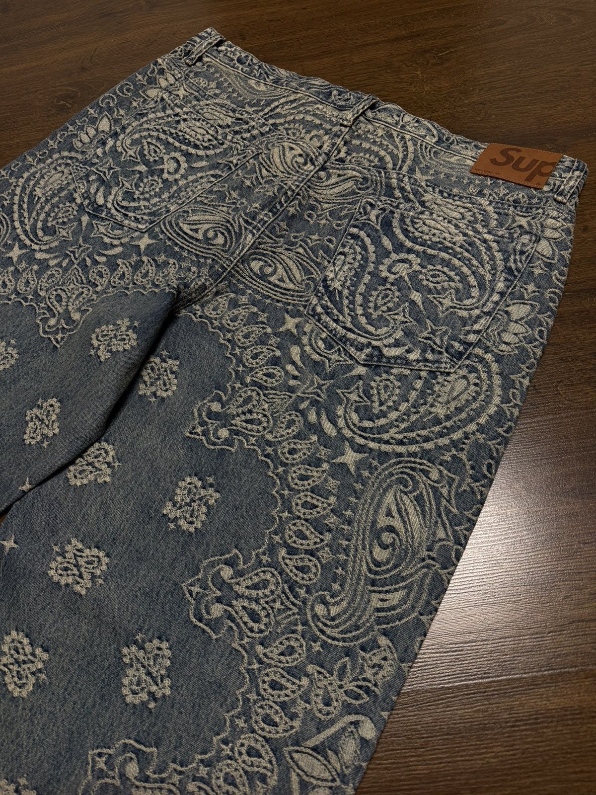 Supreme Supreme Bandana Jacquard Baggy Jean Blue Size US 38 / EU 54 - 8 Thumbnail