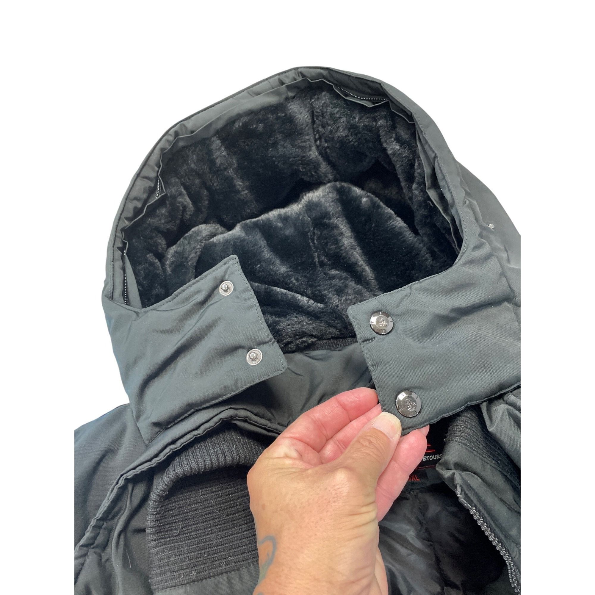 Other Spire Mens Black faux fur Hooded Winter Parka heavy winter c Size US XXL / EU 58 / 5 - 13 Thumbnail