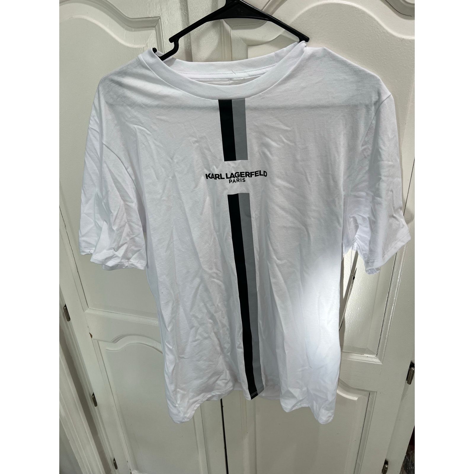 Karl Lagerfeld Karl Lagerfeld Paris T-Shirt Men’s M White Vertical Stripe Size US M / EU 48-50 / 2 - 7 Thumbnail
