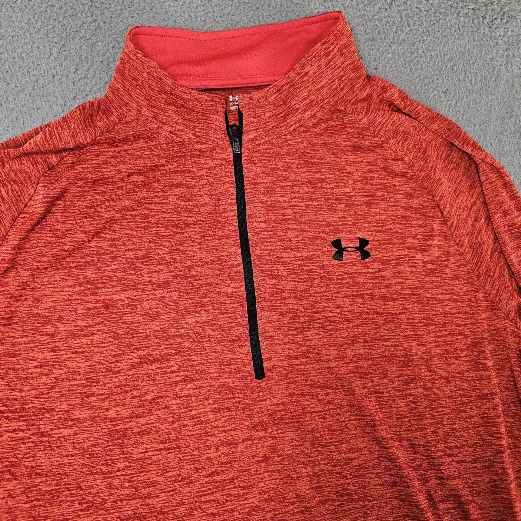 Under Armour Under Armour HeatGear Pullover Mens 2XL Red 1/4 Zip Long Sleeve Athletic Top Size US XXL / EU 58 / 5 - 2 Thumbnail