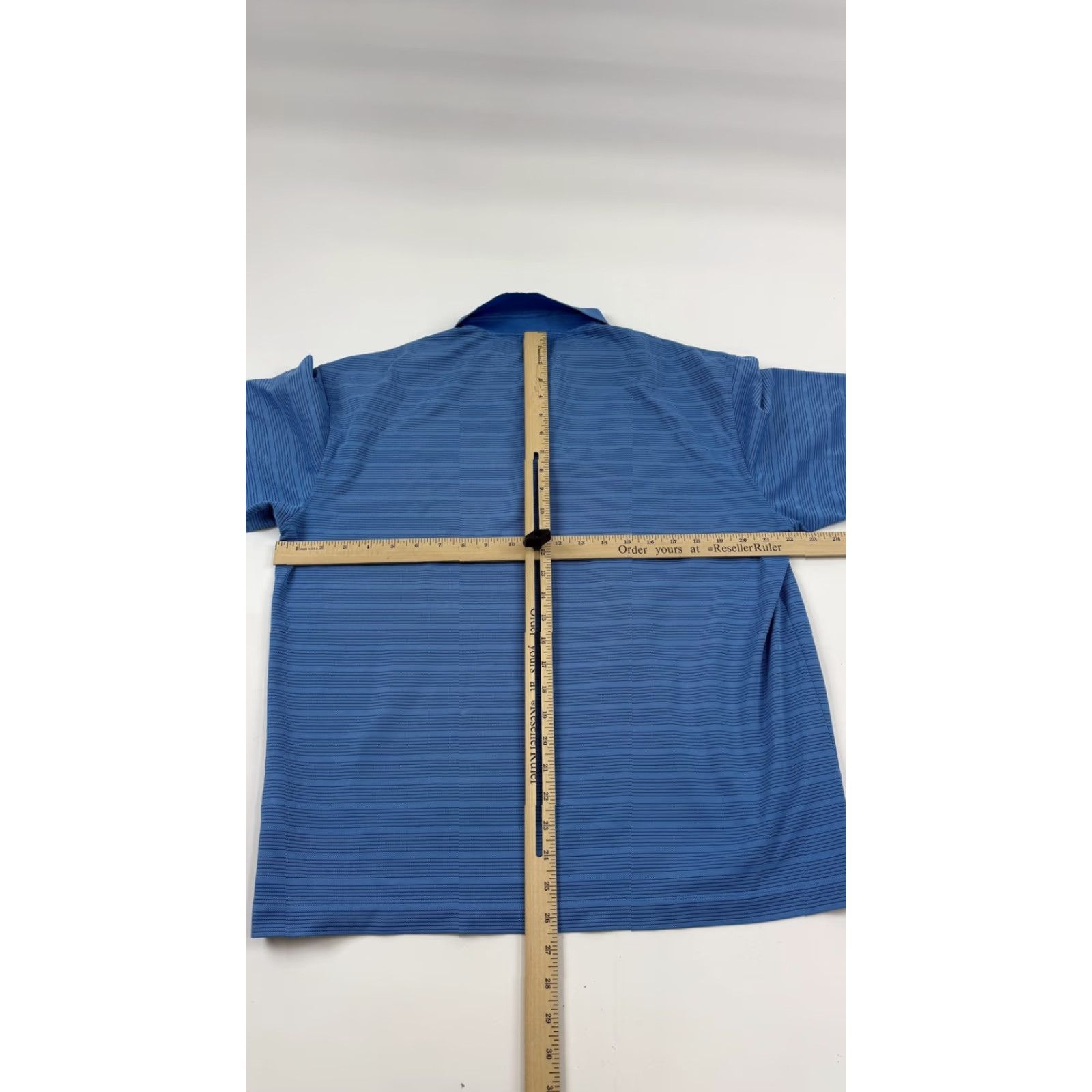 Nike Nike Golf Polo Shirt Mens L Blue Micro Stripe DRY Knit NikeFIT Size US L / EU 52-54 / 3 - 6 Thumbnail