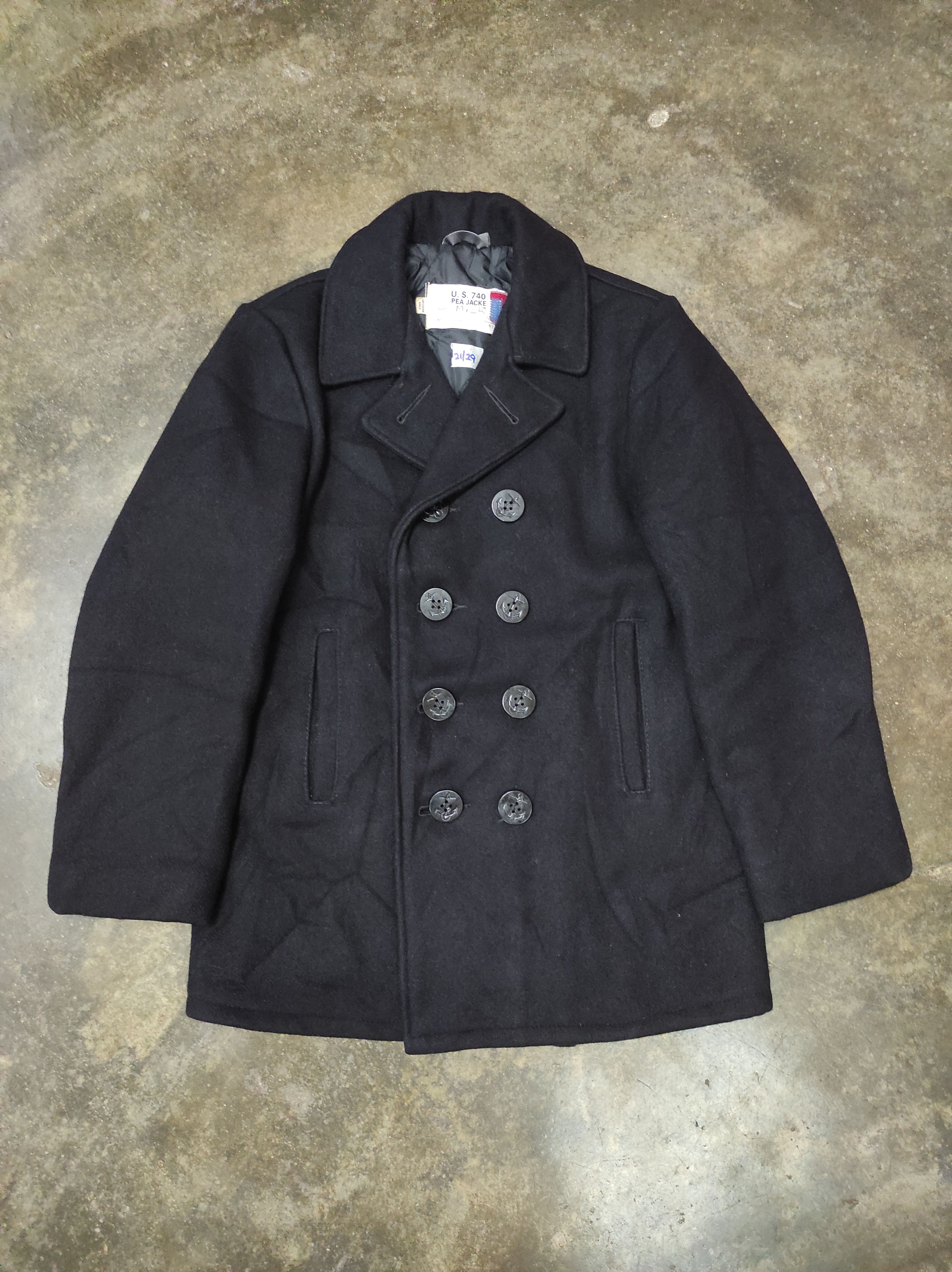 Schott × Vintage MFG BY SCHOTT US 740N PEA JACKET WOOL Size US M / EU 48-50 / 2 - 1 Thumbnail