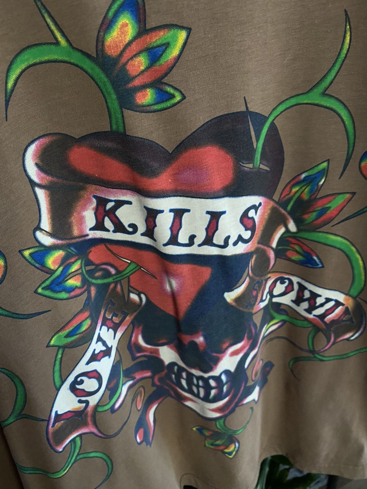 Christian Audigier × Ed Hardy × Vintage Ed Hardy love kills slowly T-shirt Size US L / EU 52-54 / 3 - 3 Thumbnail