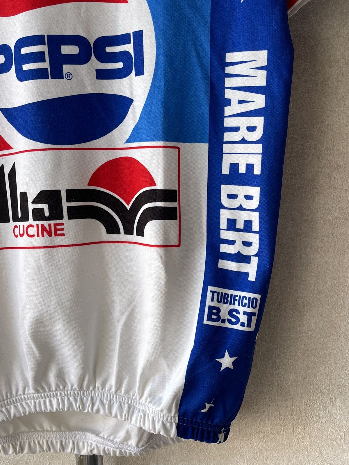 Vintage 80s VTG Pepsi Fanini Cycling Jersey 1/4 Zip Y2K Italy Size US XL / EU 56 / 4 - 5 Thumbnail