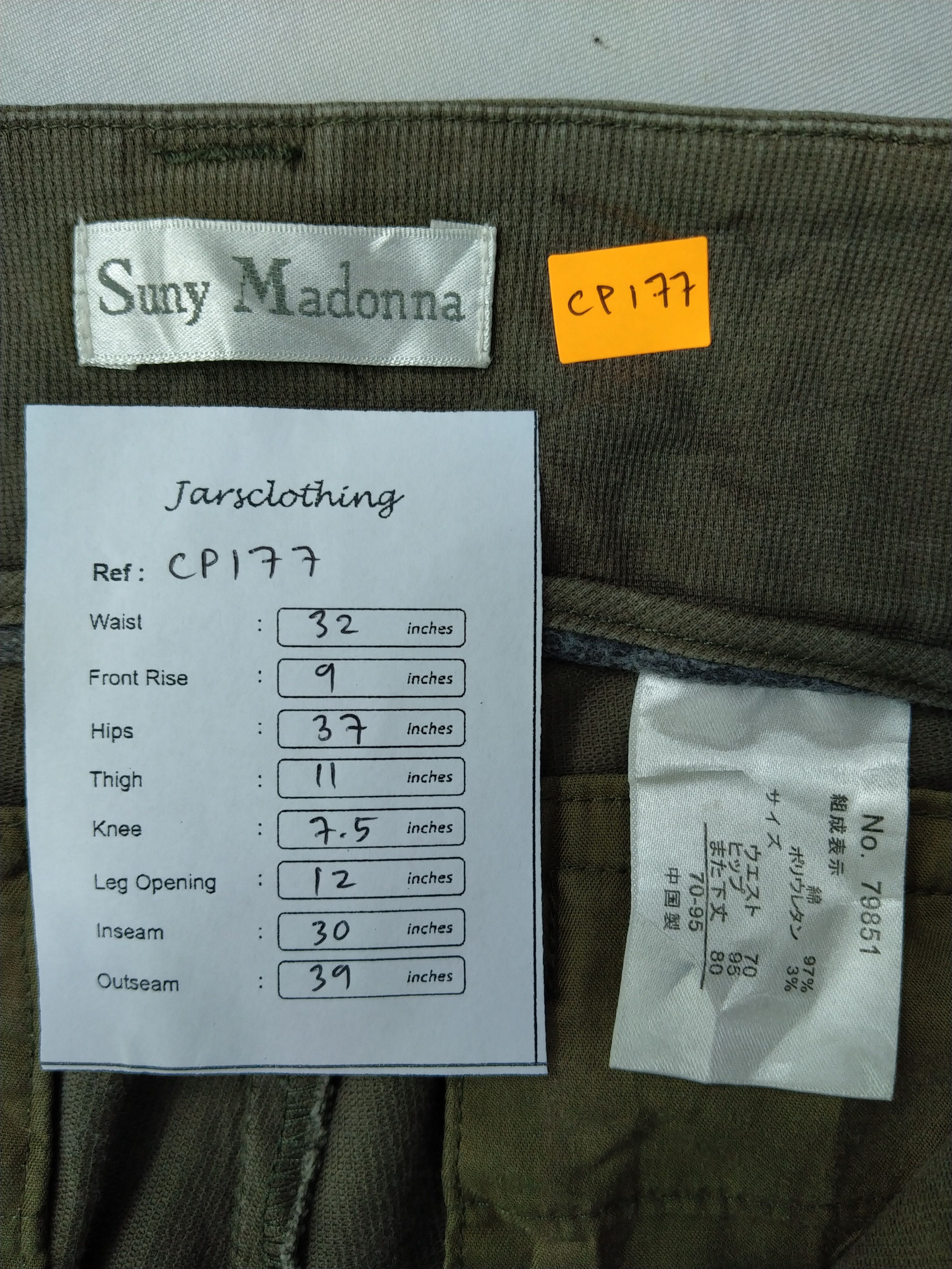Japanese Brand Suny Madonna Japanese Brand Cotton Pocket Pants CP177 Size US 32 / EU 48 - 6 Thumbnail