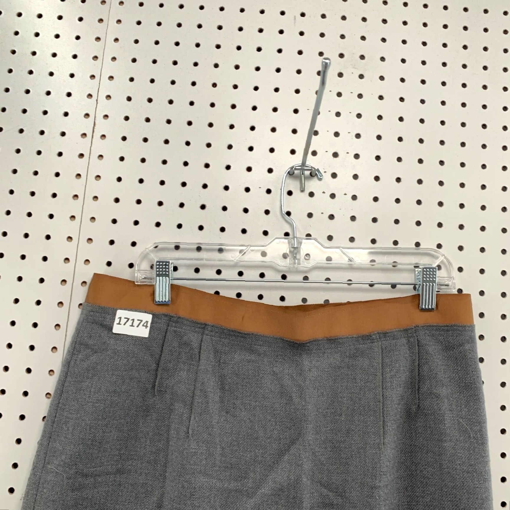 Loft VINTAGE LOFT Ann Taylor Skirt Women's 14 Gray Brown Trim Zipper NWT Size 36" / US 14 / IT 50 - 7 Thumbnail