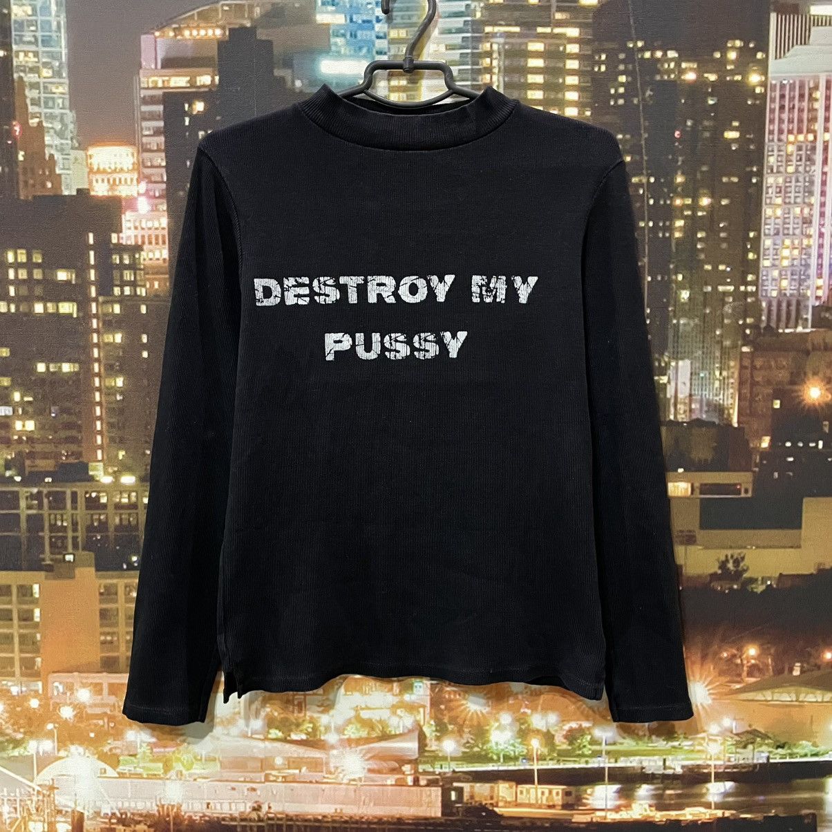 Vintage Vintage 90s Graphic Tee Underground Punk Streetwear Black S Size US S / EU 44-46 / 1 - 1 Thumbnail