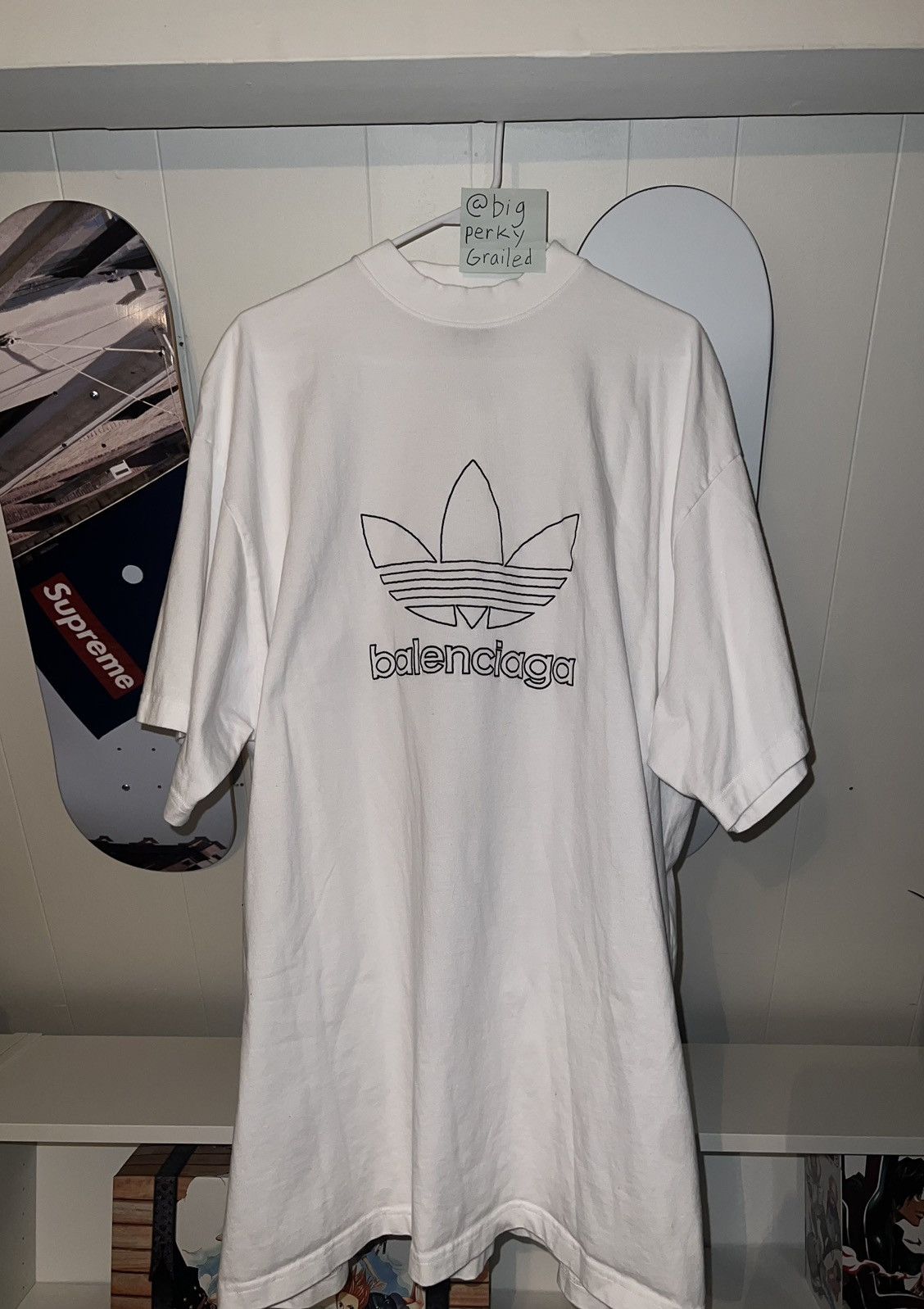 balenciaga adidas red t shirt