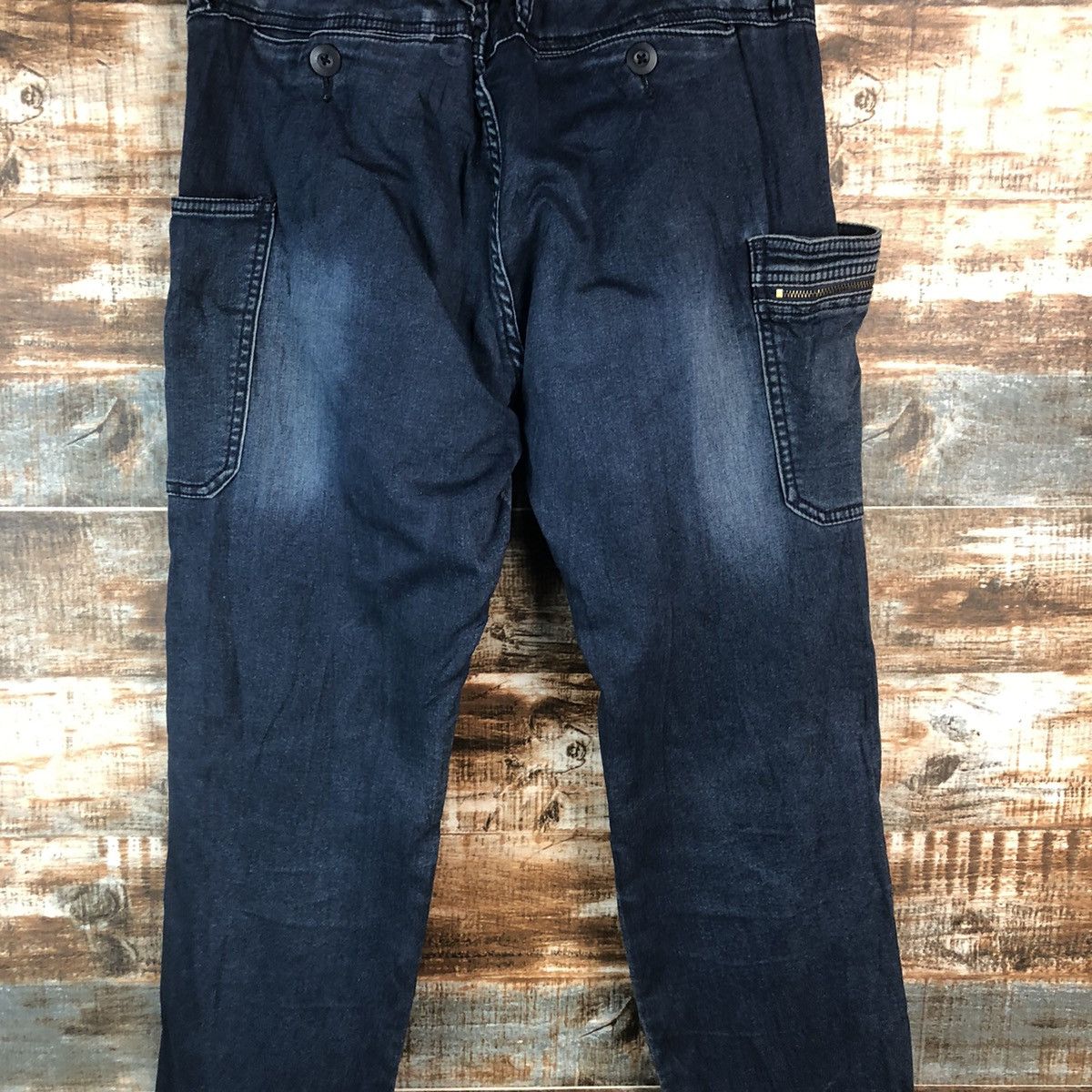 Japanese Brand Fieldcore Japanese utility tactical Blue Denim Pants #A2094 Size US 32 / EU 48 - 20 Thumbnail