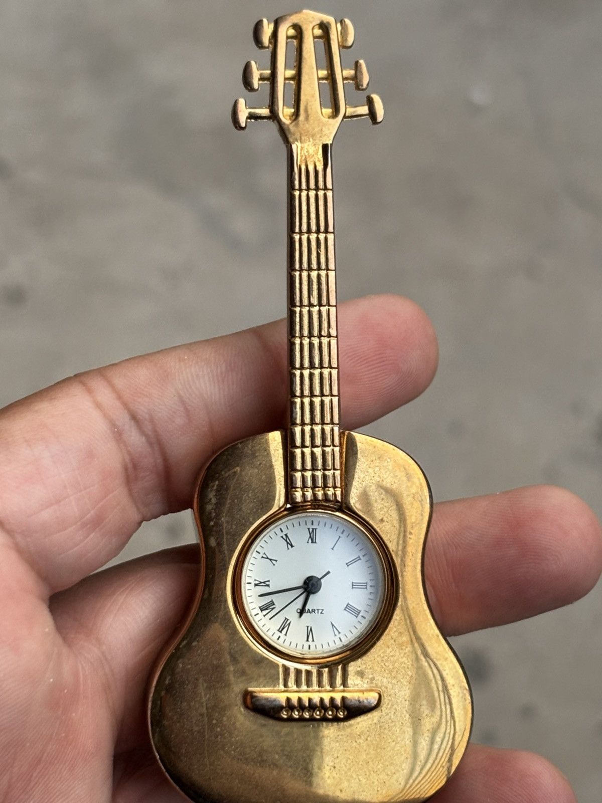 Vintage Vintage table clock gold guitar Size ONE SIZE - 2 Thumbnail