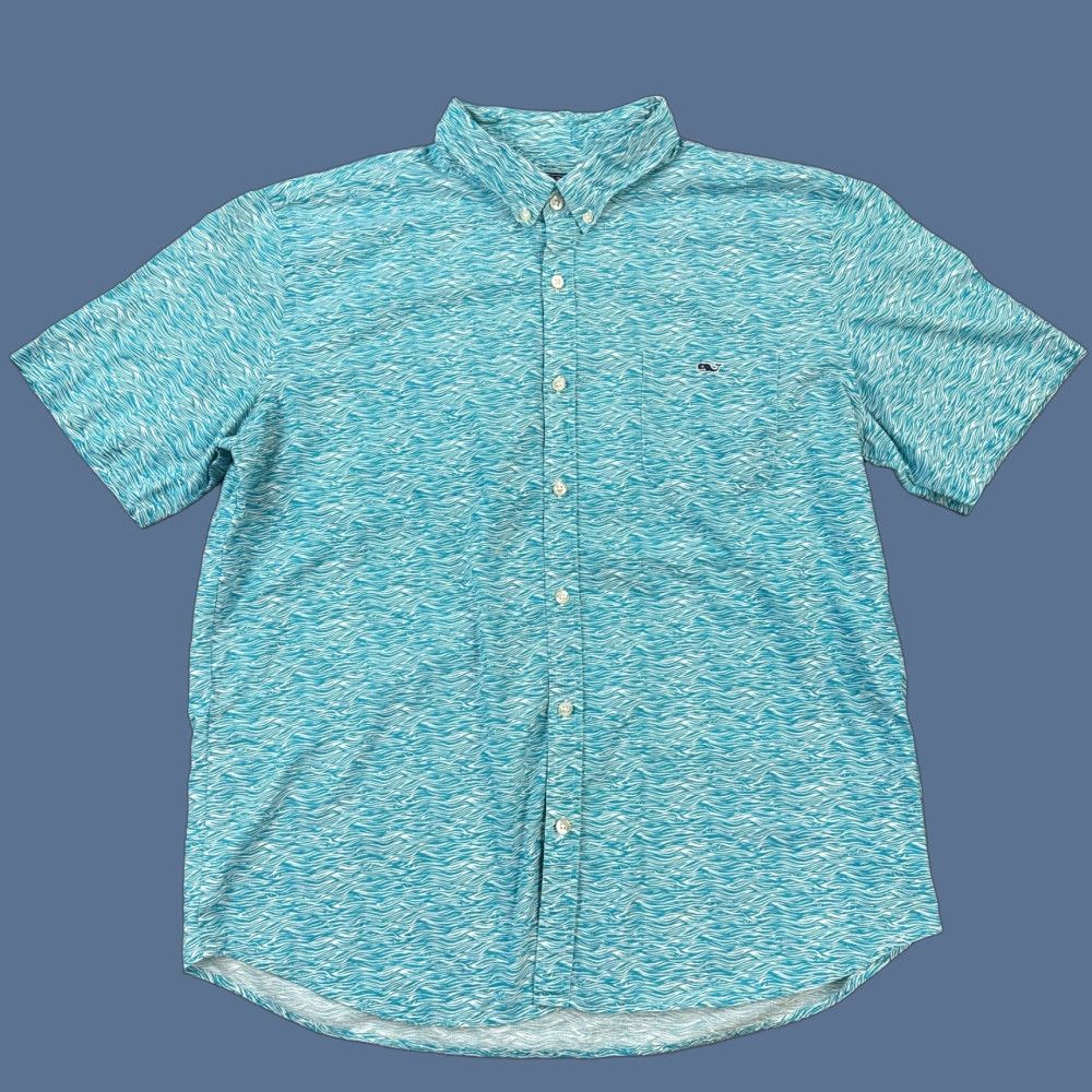 Vineyard Vines VINEYARD VINES Shirt Mens 2XL Blue Fish Print Tucker Slim Casual Outdoor Size US XXL / EU 58 / 5 - 1 Thumbnail