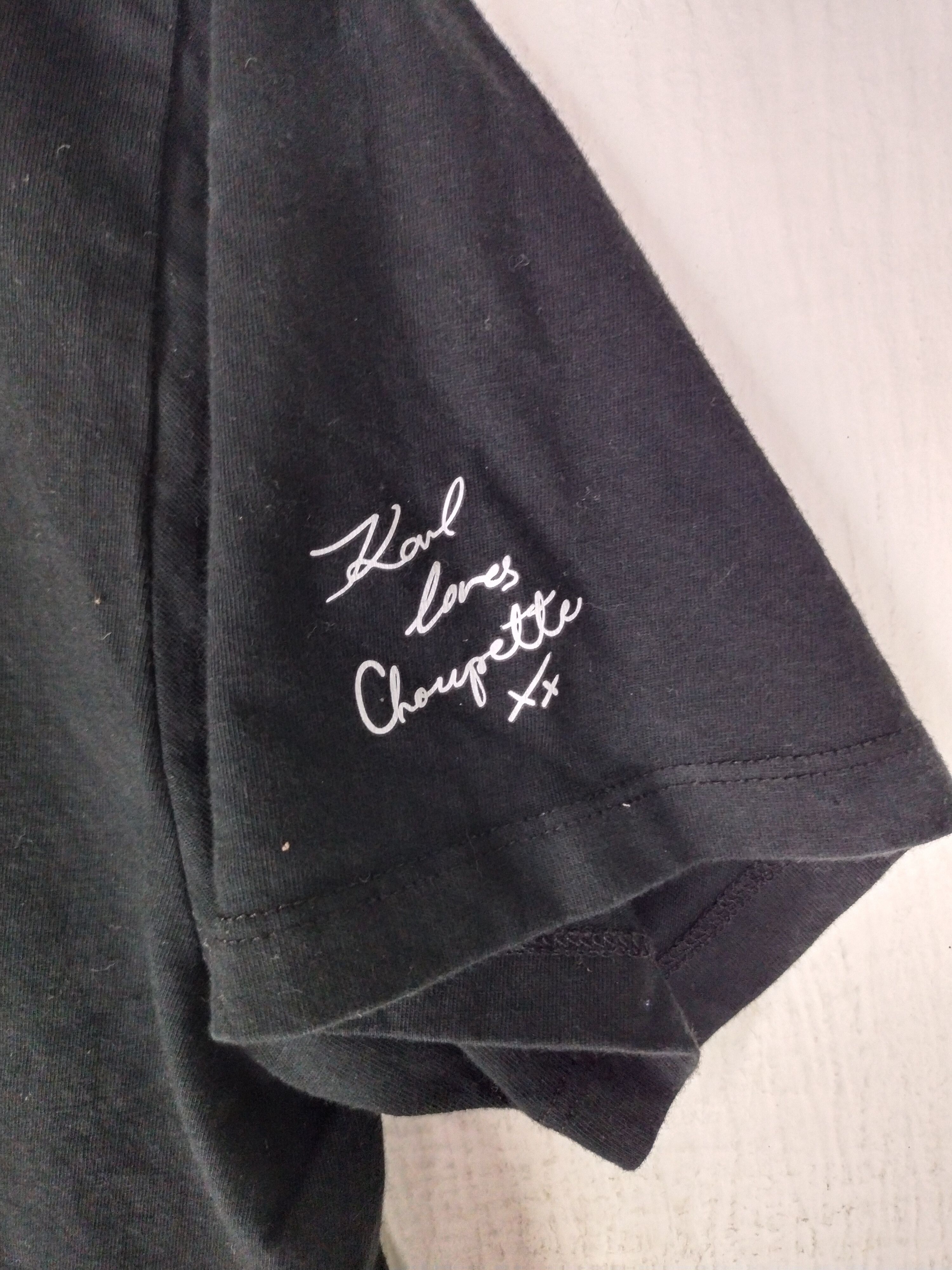 Karl Lagerfeld Karl Lagerfeld Black Tee Size US S / EU 44-46 / 1 - 3 Thumbnail